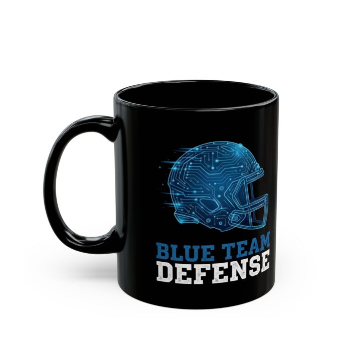 Blue Team Defense Coffee Mug | Cybersecurity Football Helmet