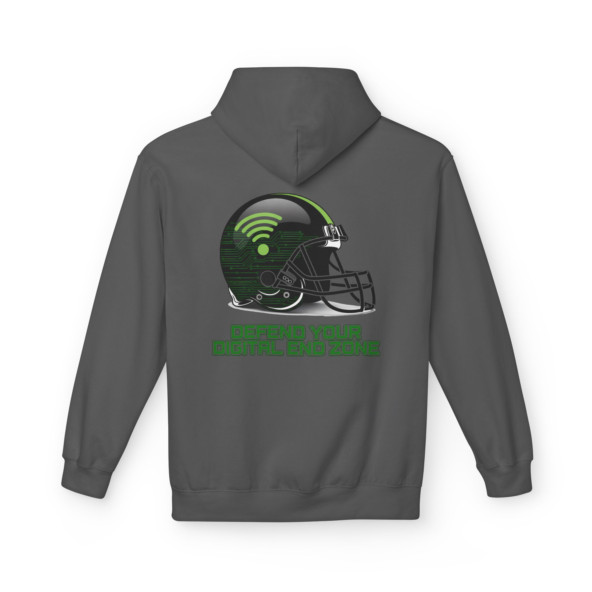 Defend Your Digital End Zone Cyber Football Helmet Softstyle Hoodie