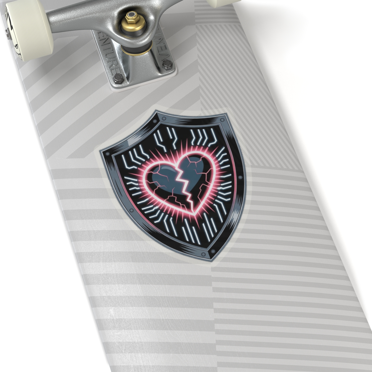 Cyber Shield Broken Heart Sticker