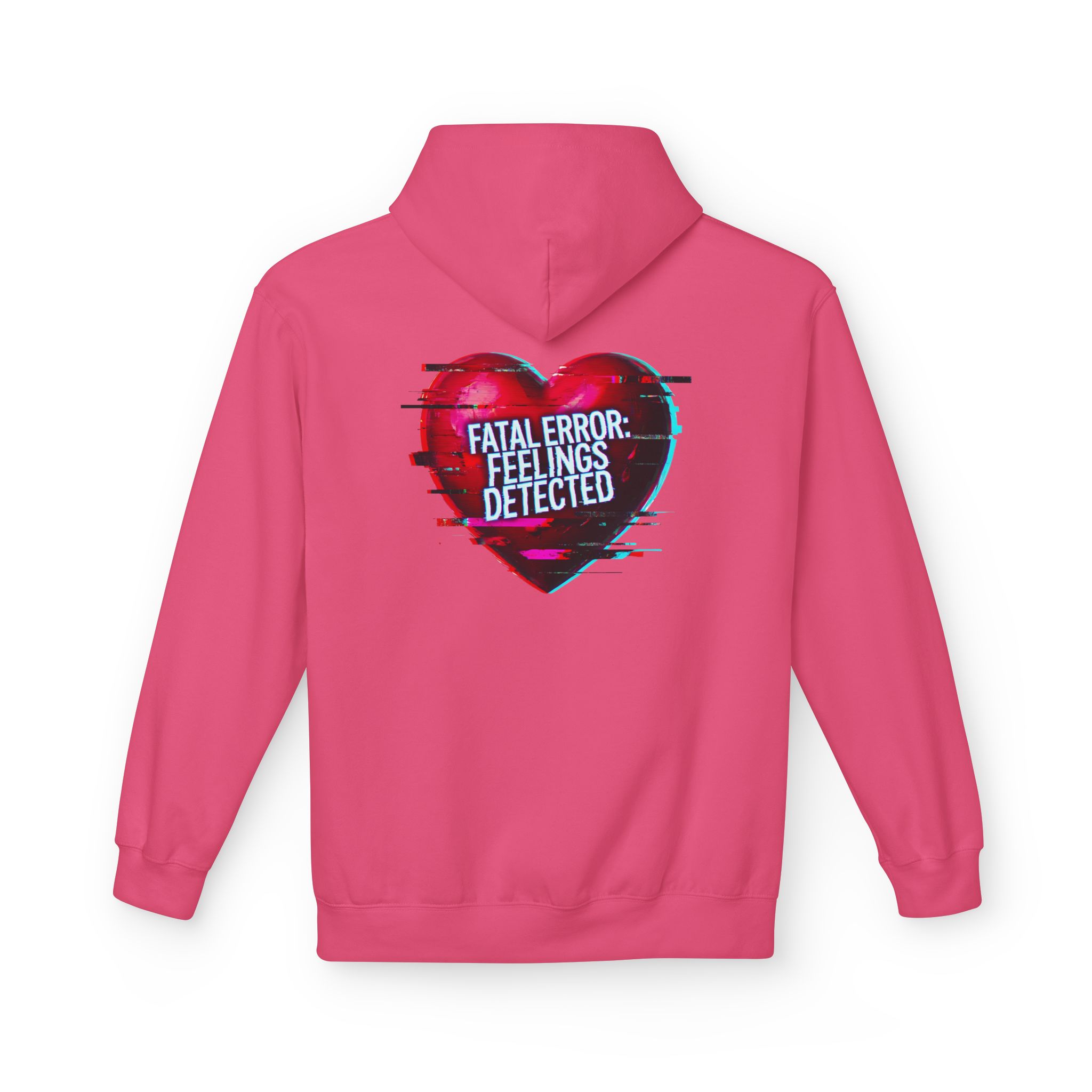 Fatal Error Feelings Detected Cybersecurity Valentine Softstyle Hoodie