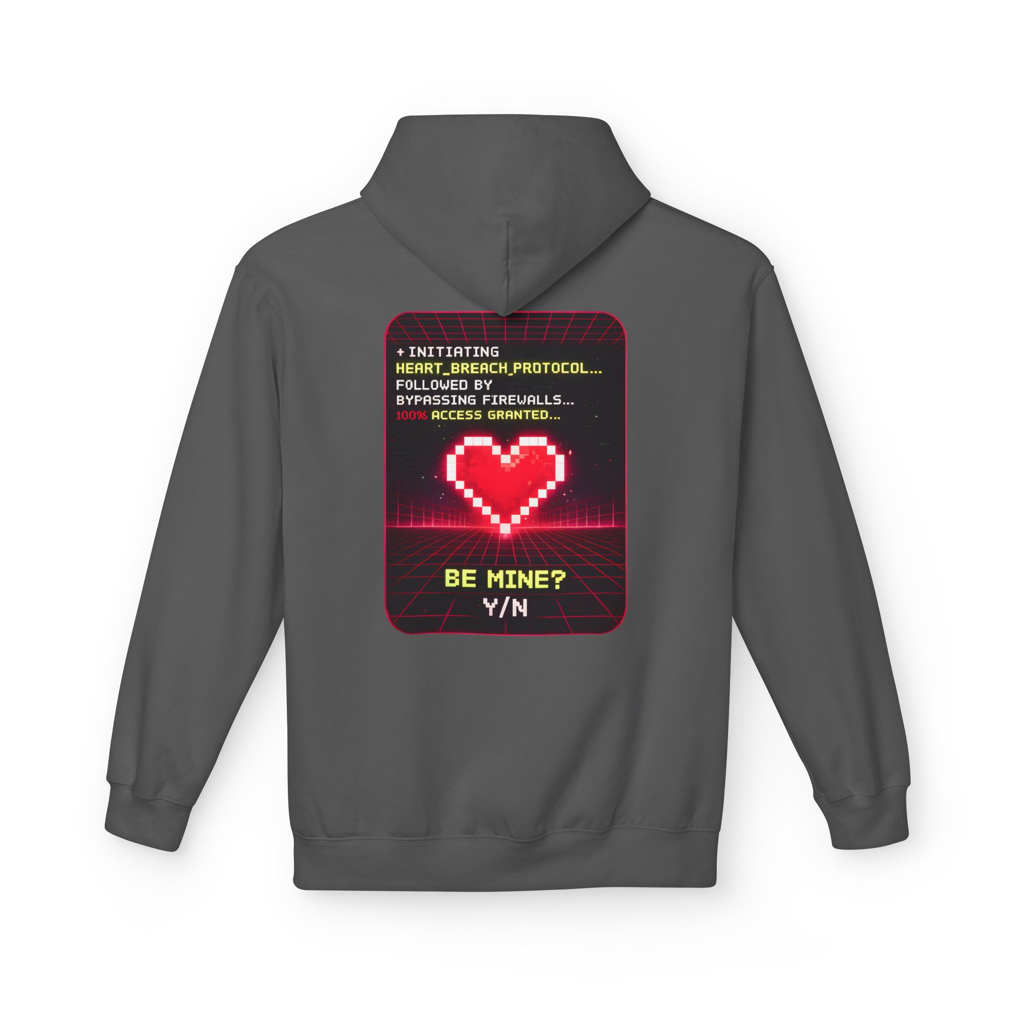 Heart Breach Protocol Cybersecurity Valentine Softstyle Hoodie