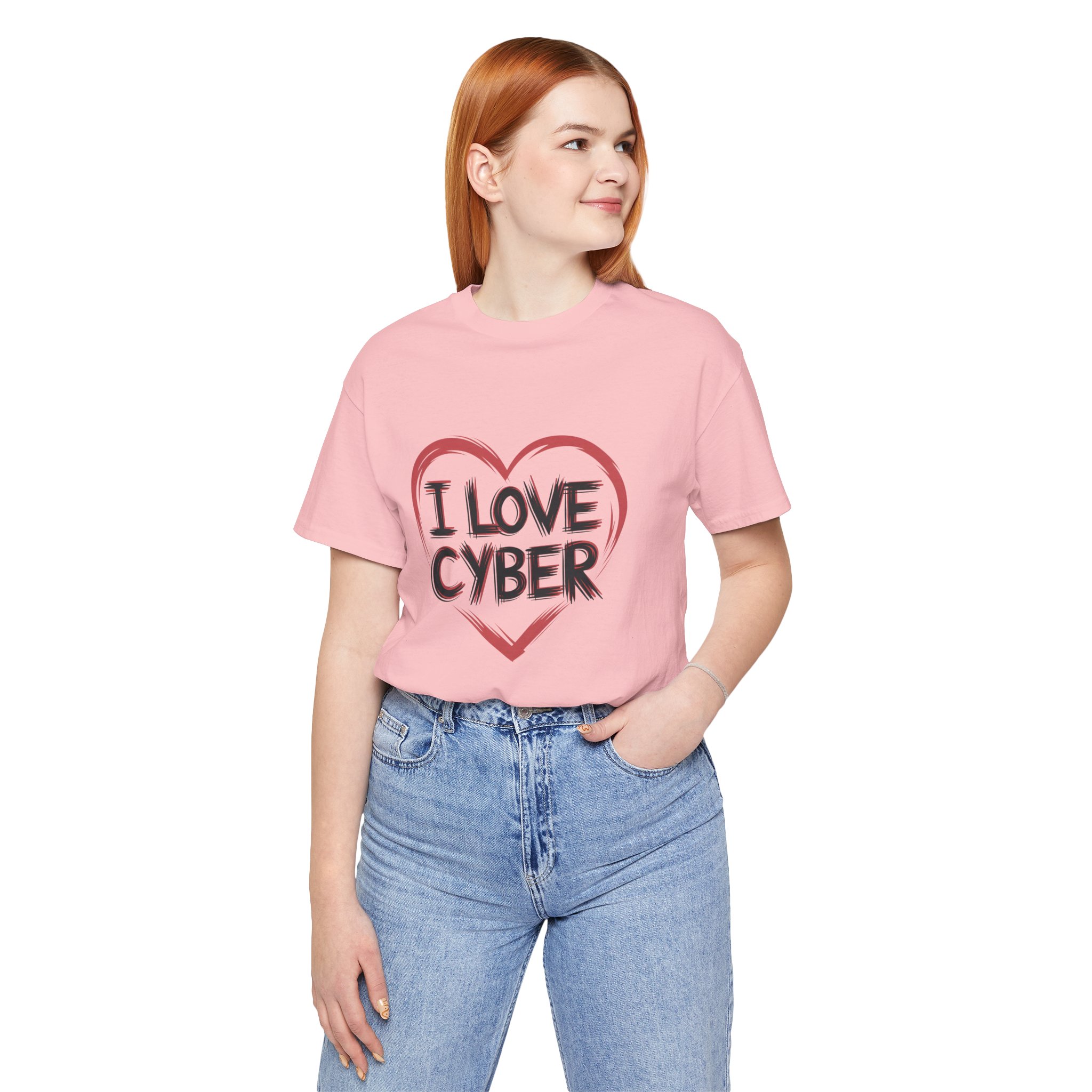 7465366907814403887_2048.jpeg I Love Cyber T-Shirt ilc002