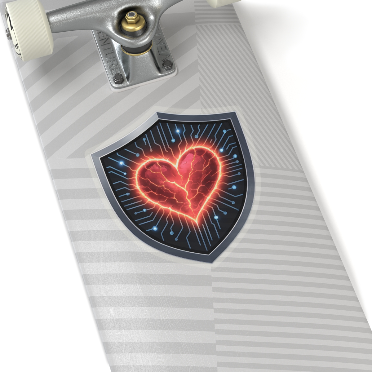 Cyber Heart Shield Sticker