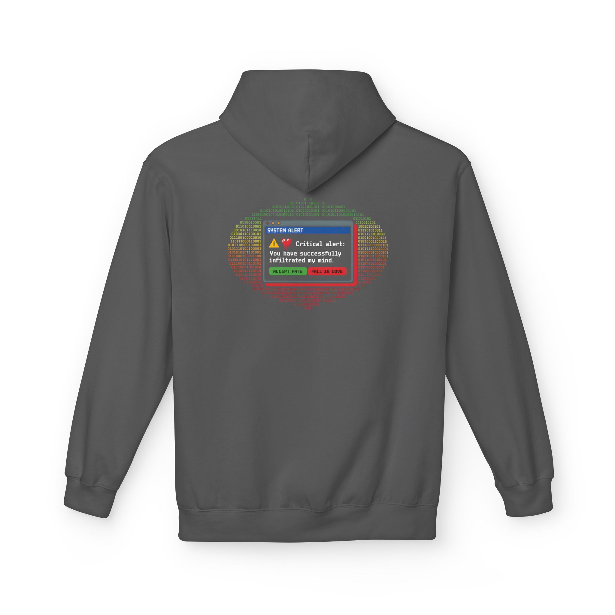 System Alert Binary Heart Softstyle Hoodie