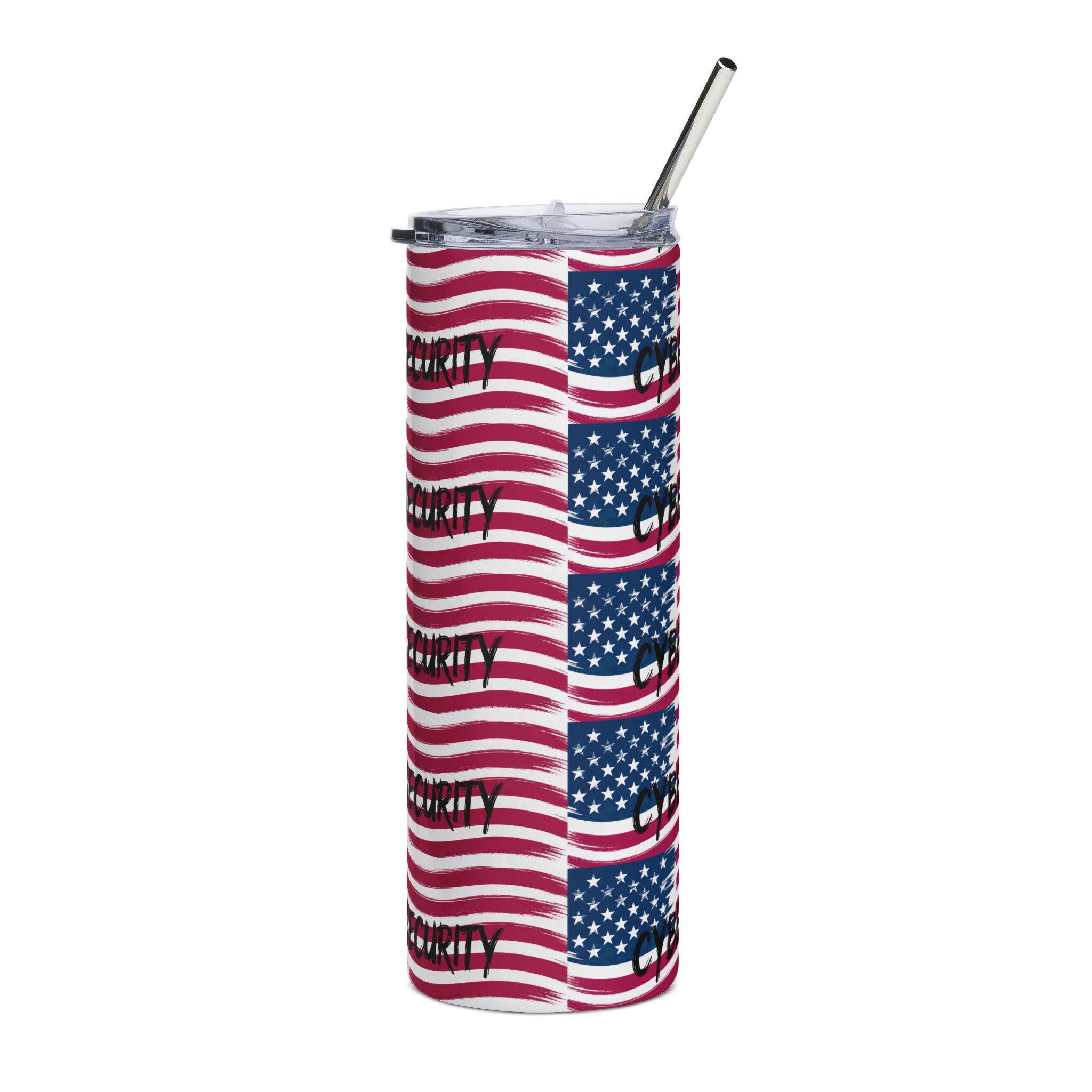USA Cybersecurity Flag Tumbler