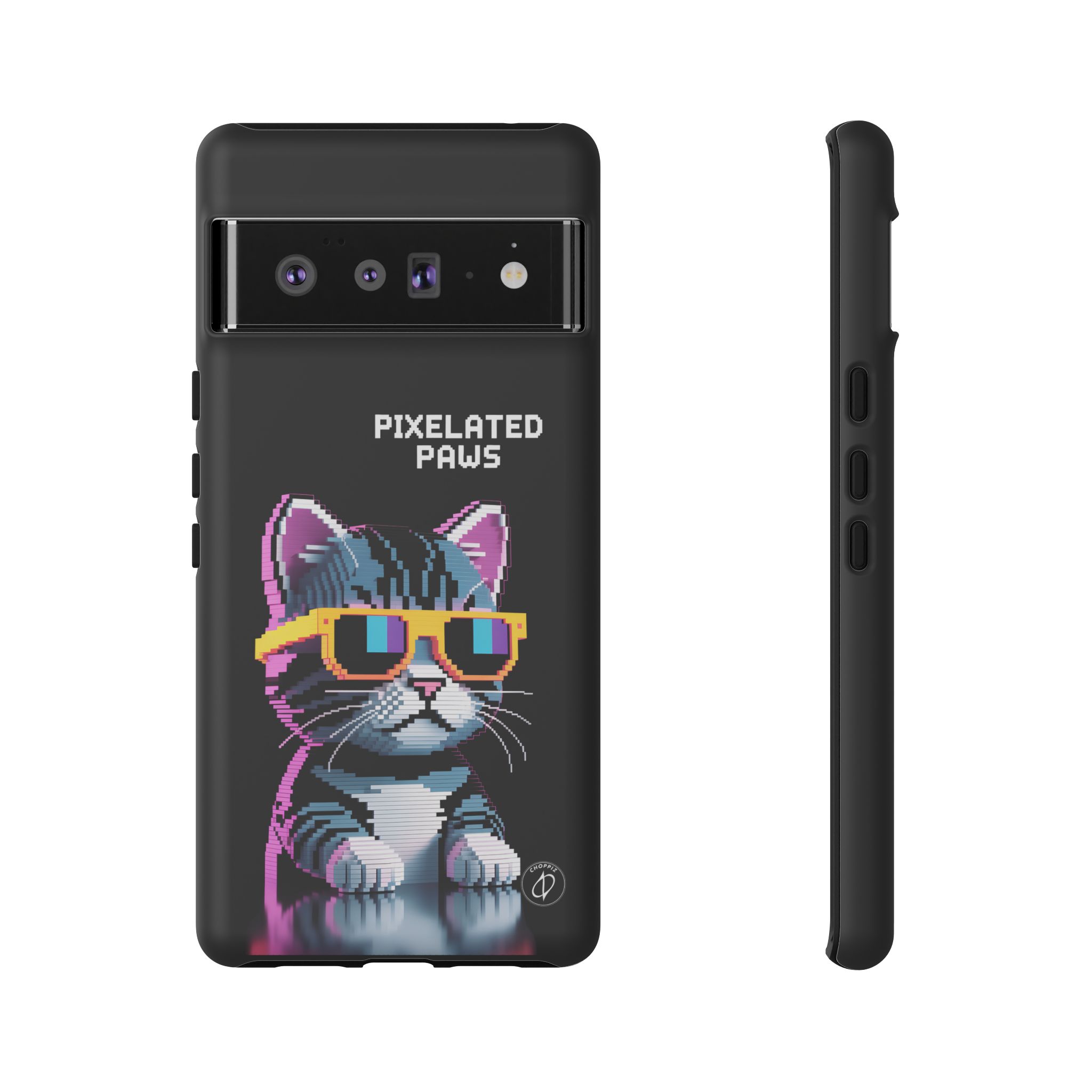 Pixelated Paws Cool Cat Pixel Art Tough Phone Case