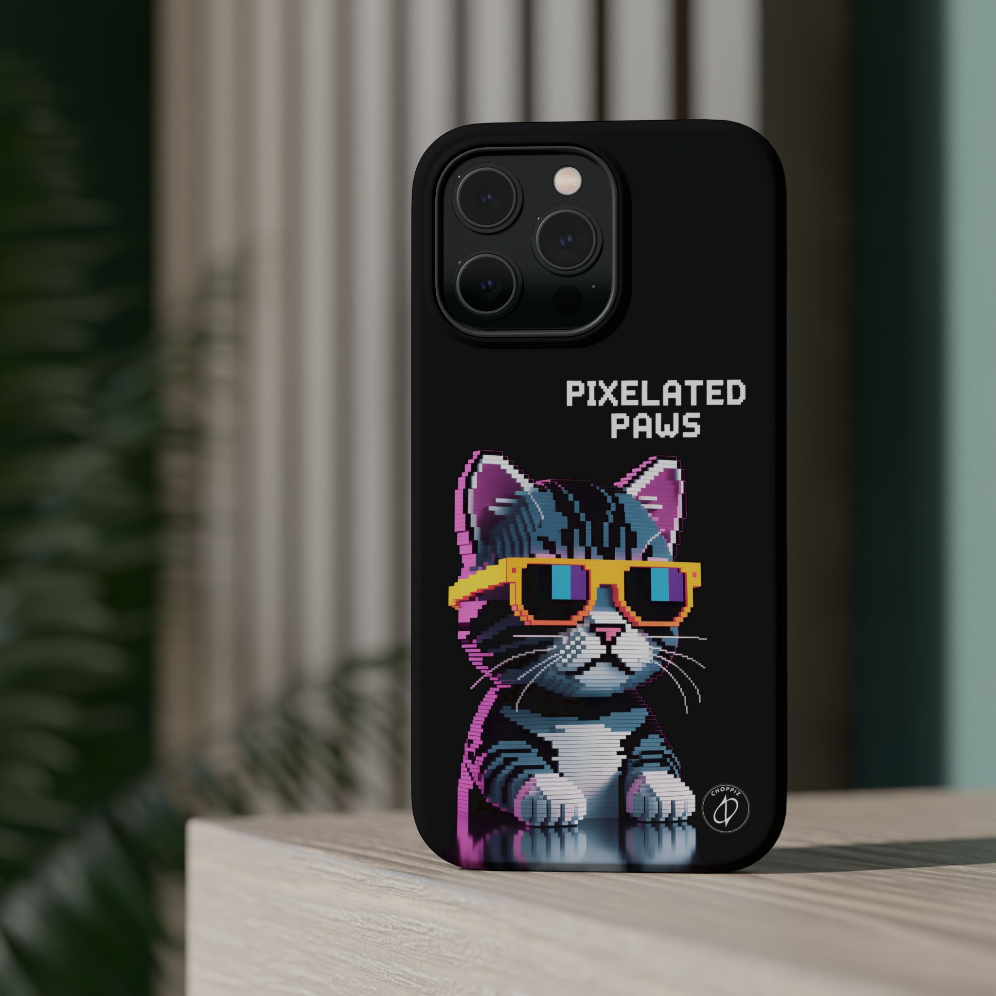 Pixelated Paws Cool Cat Pixel Art MagSafe Case