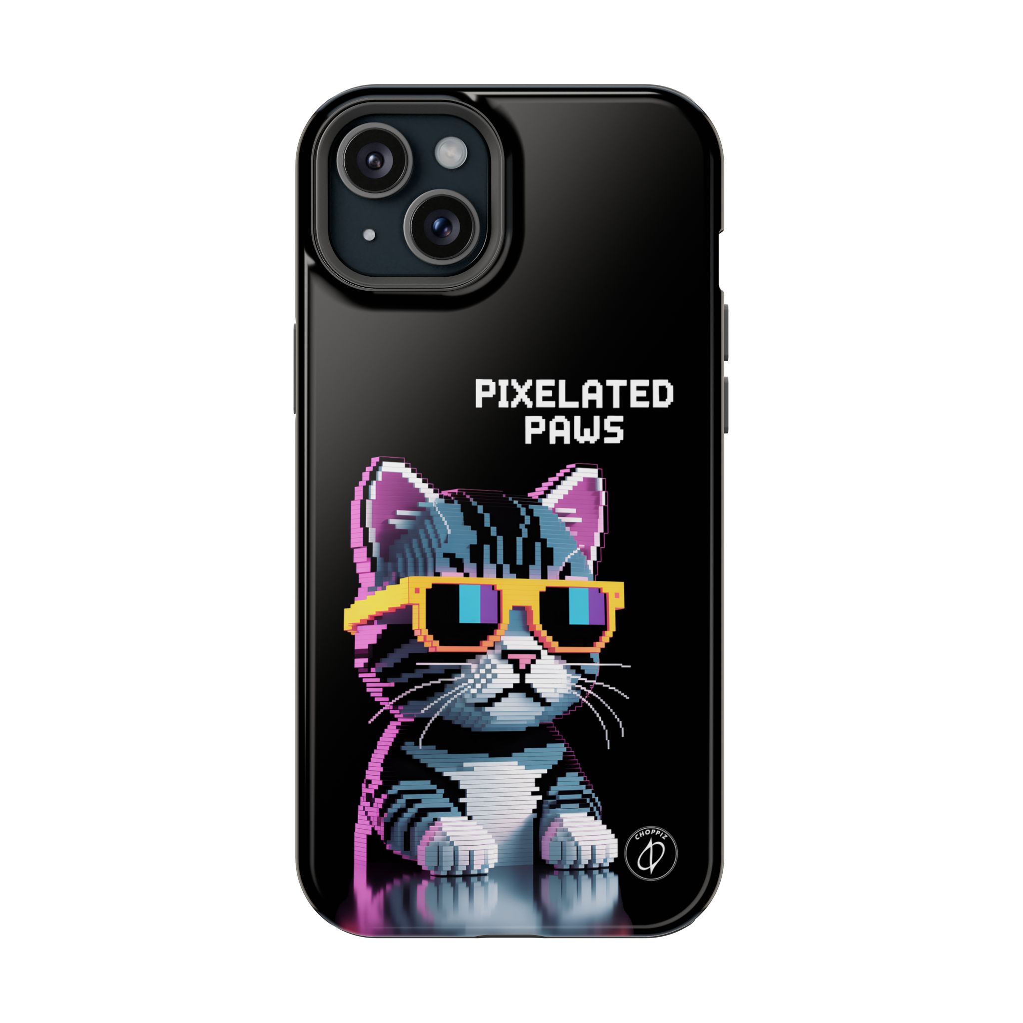 Pixelated Paws Cool Cat Pixel Art MagSafe Case