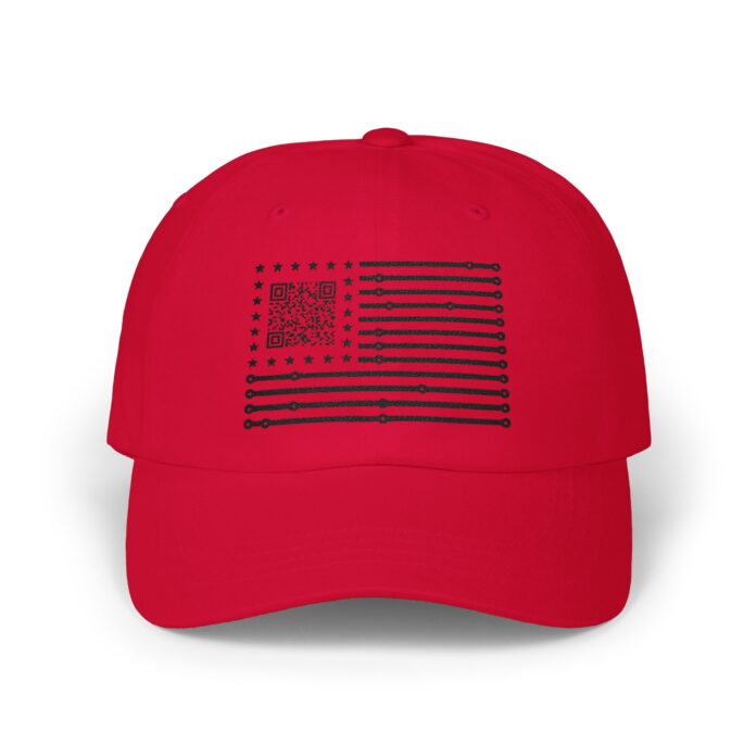 Cyber US Flag QR Code Tech Cap Y6245