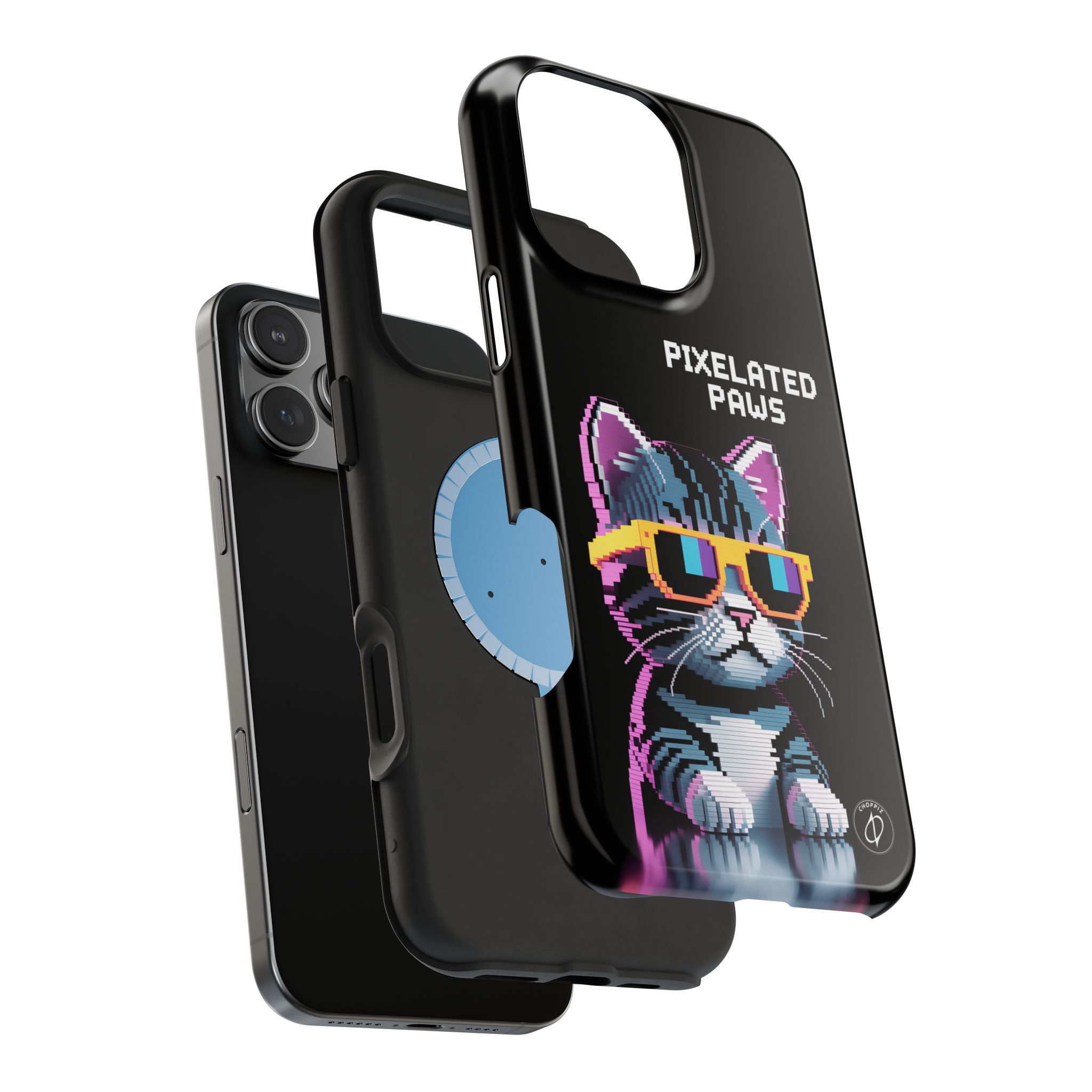 Pixelated Paws Cool Cat Pixel Art MagSafe Case
