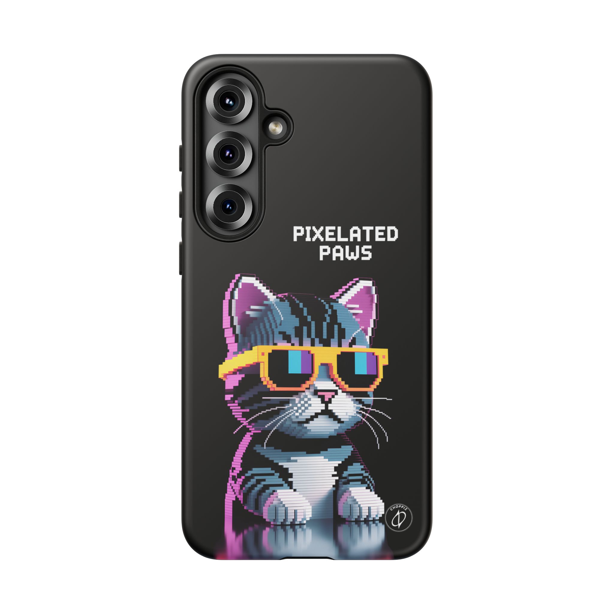 Pixelated Paws Cool Cat Pixel Art Tough Phone Case