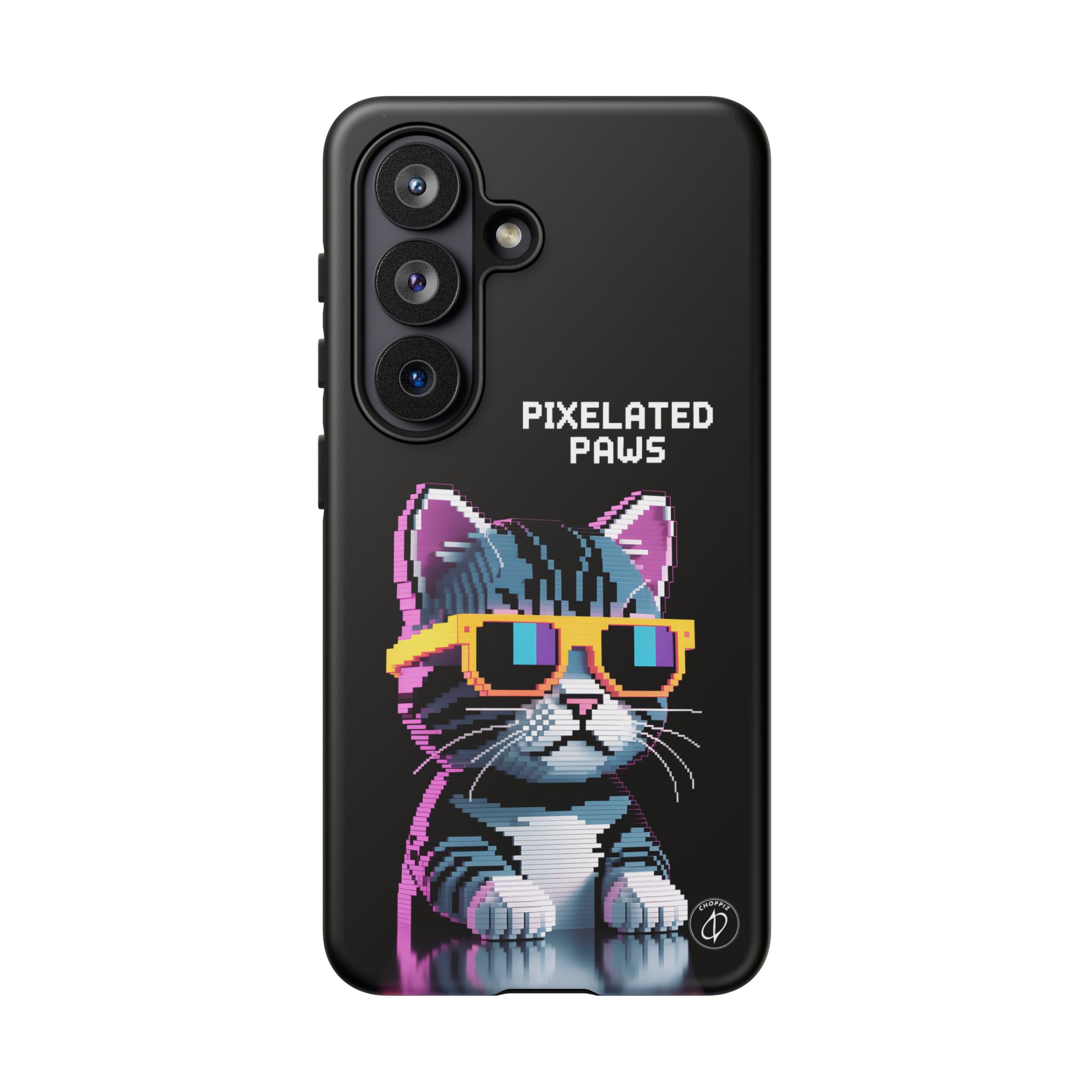 Pixelated Paws Cool Cat Pixel Art Tough Phone Case