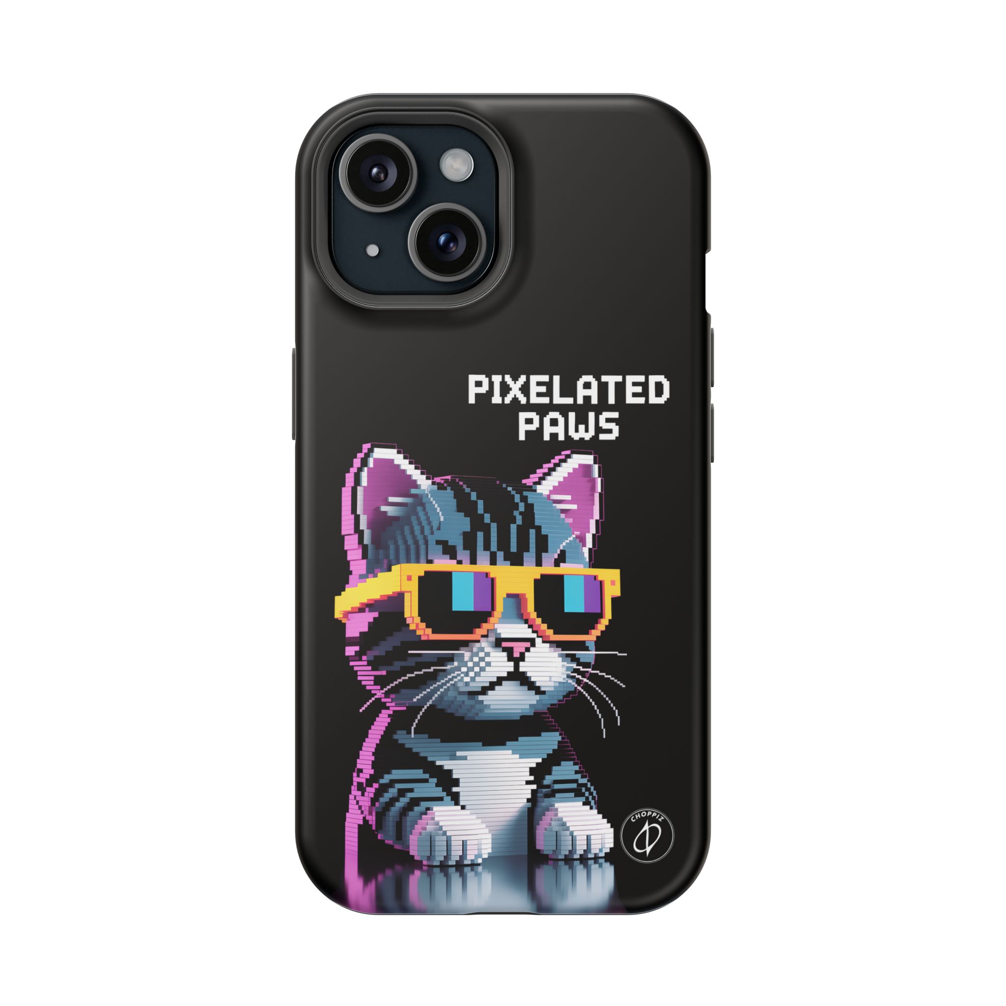 Pixelated Paws Cool Cat Pixel Art MagSafe Case