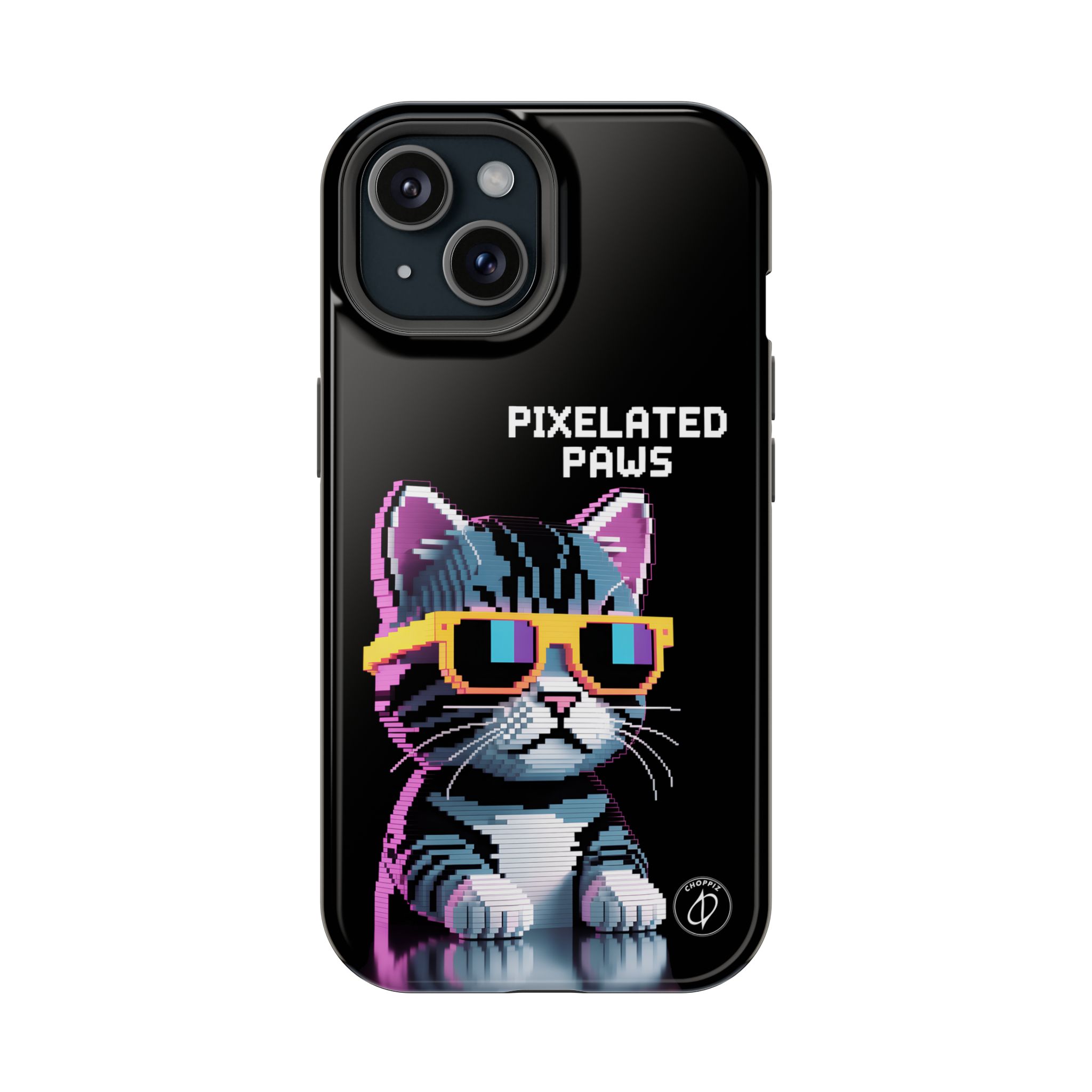 Pixelated Paws Cool Cat Pixel Art MagSafe Case