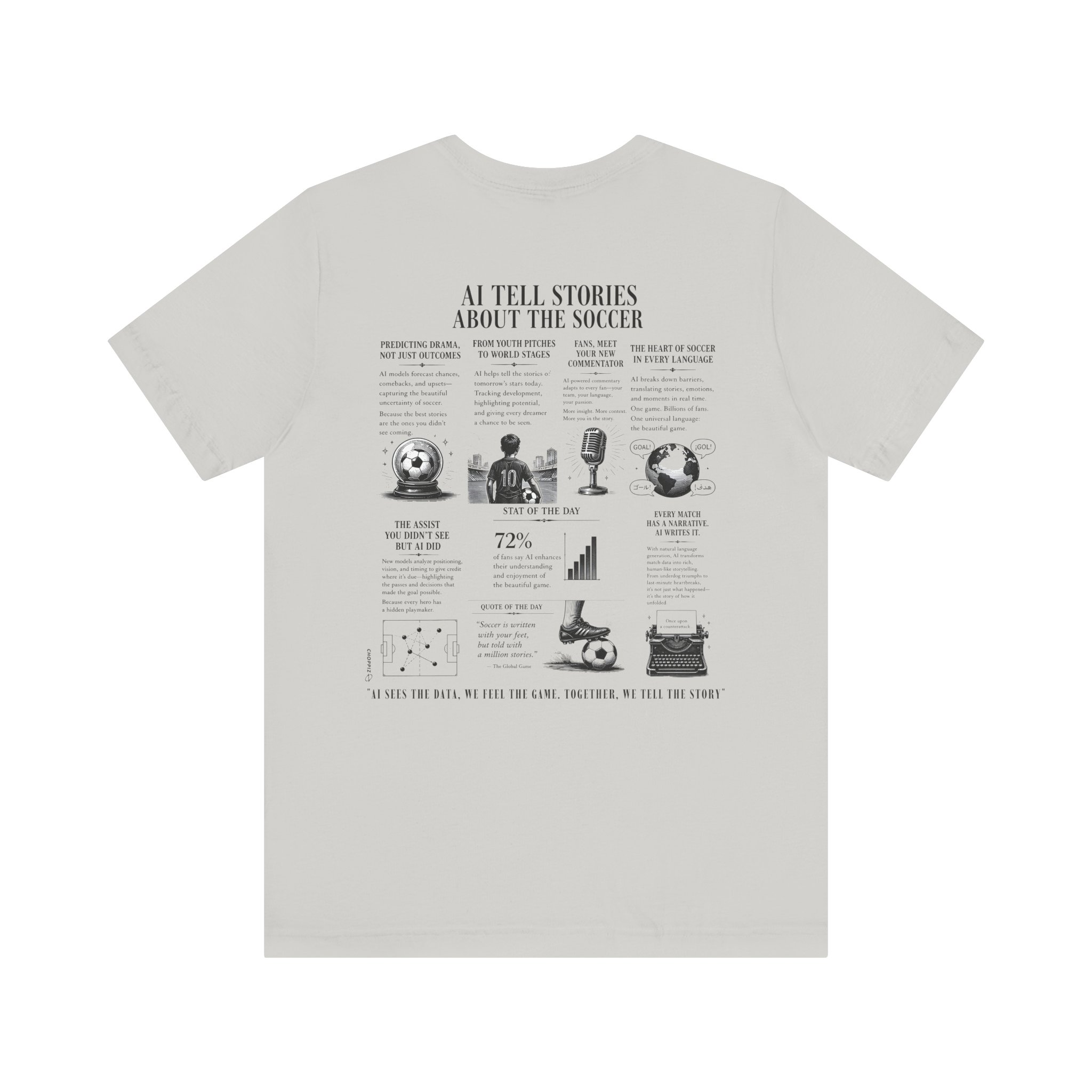 AI Soccer Stories Data & Analytics Graphic T-Shirt
