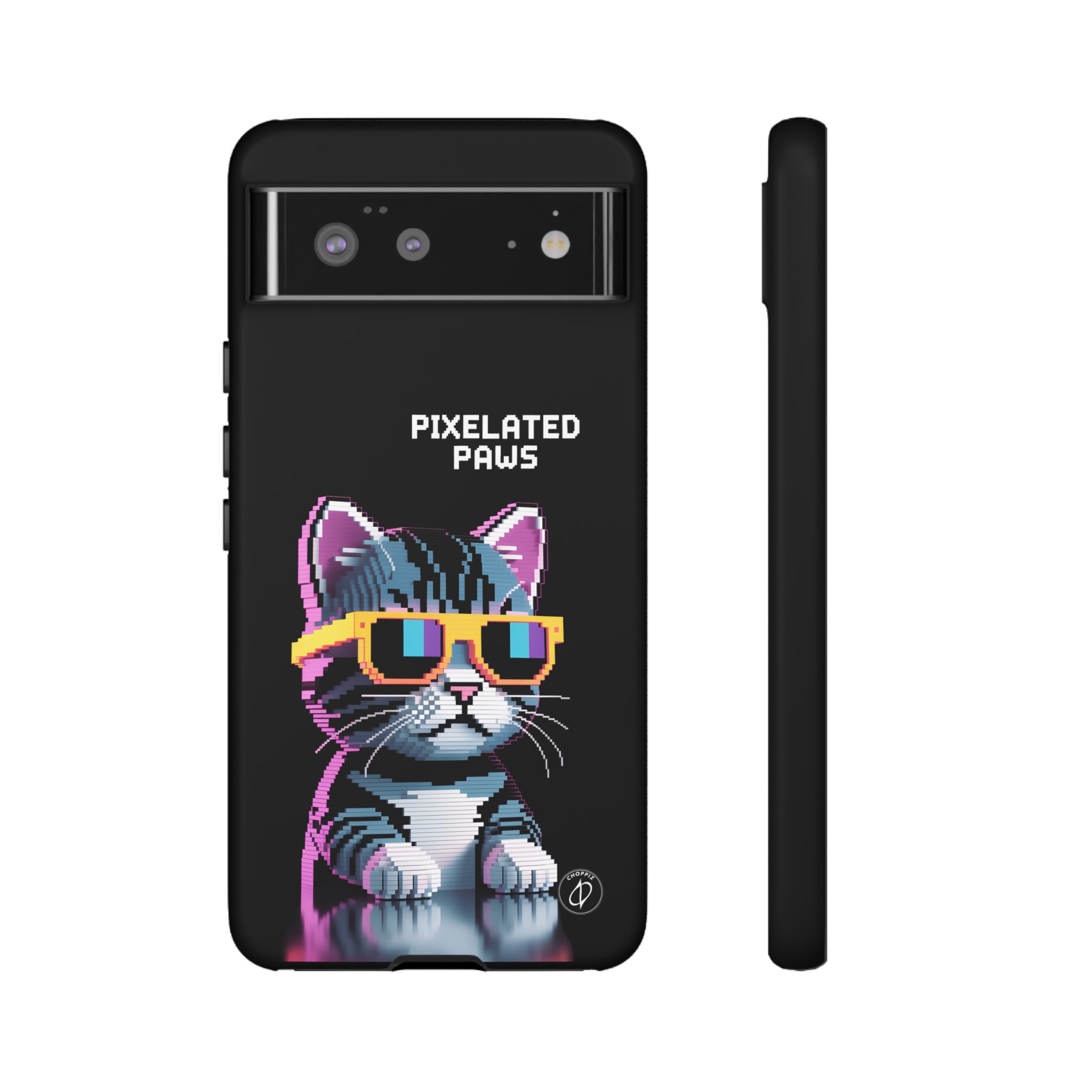 Pixelated Paws Cool Cat Pixel Art Tough Phone Case