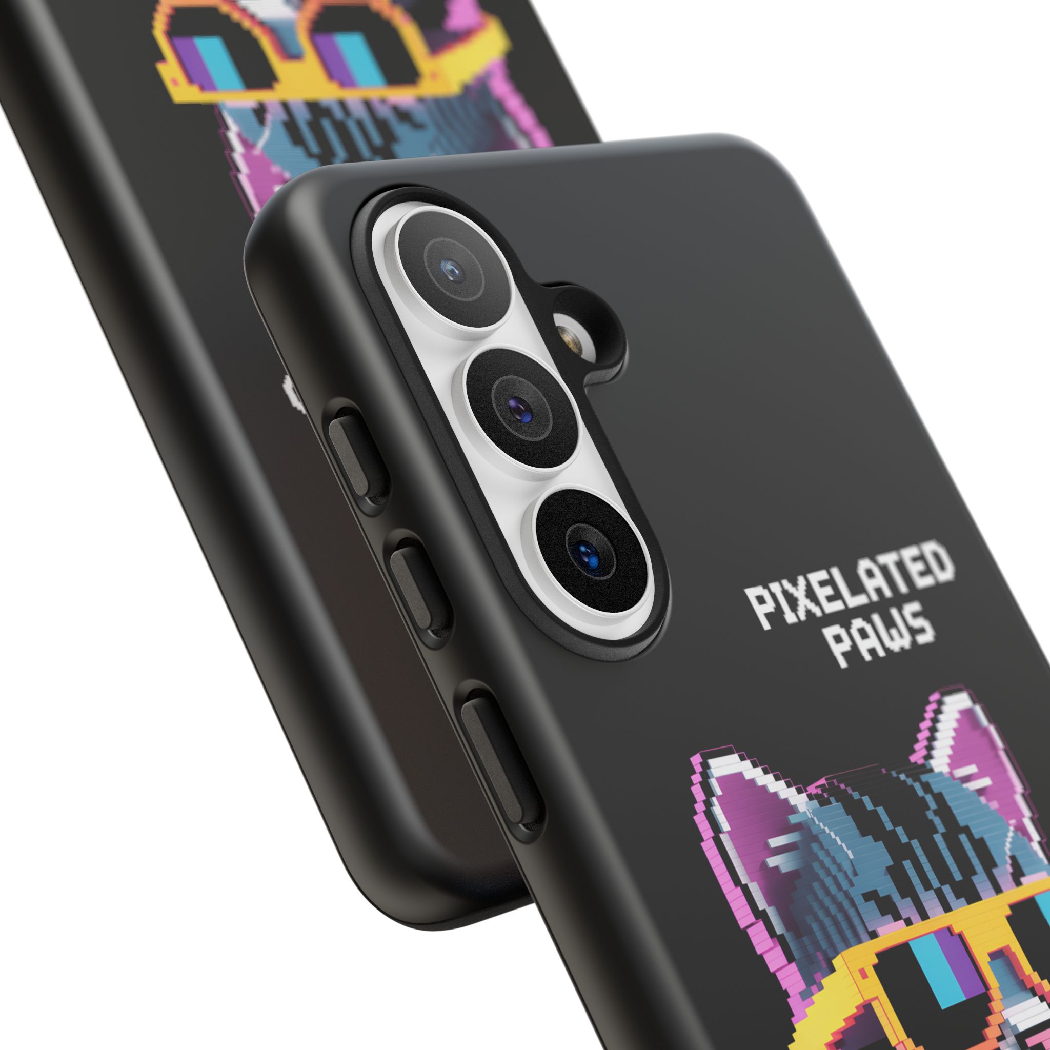 Pixelated Paws Cool Cat Pixel Art Tough Phone Case