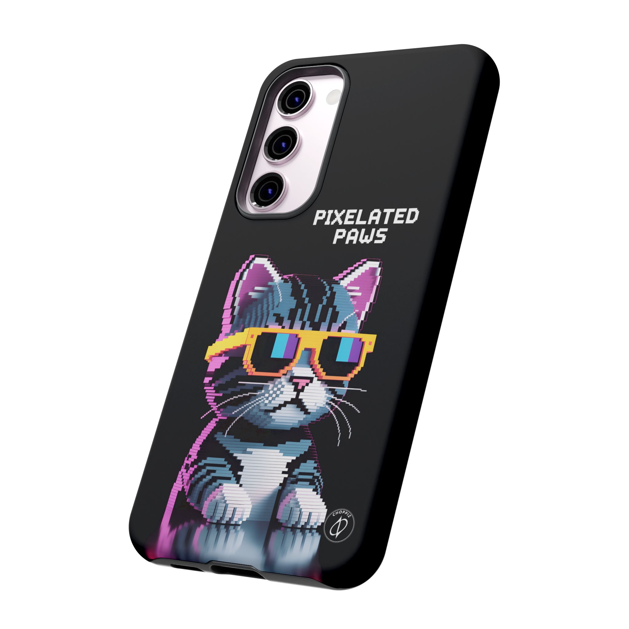Pixelated Paws Cool Cat Pixel Art Tough Phone Case