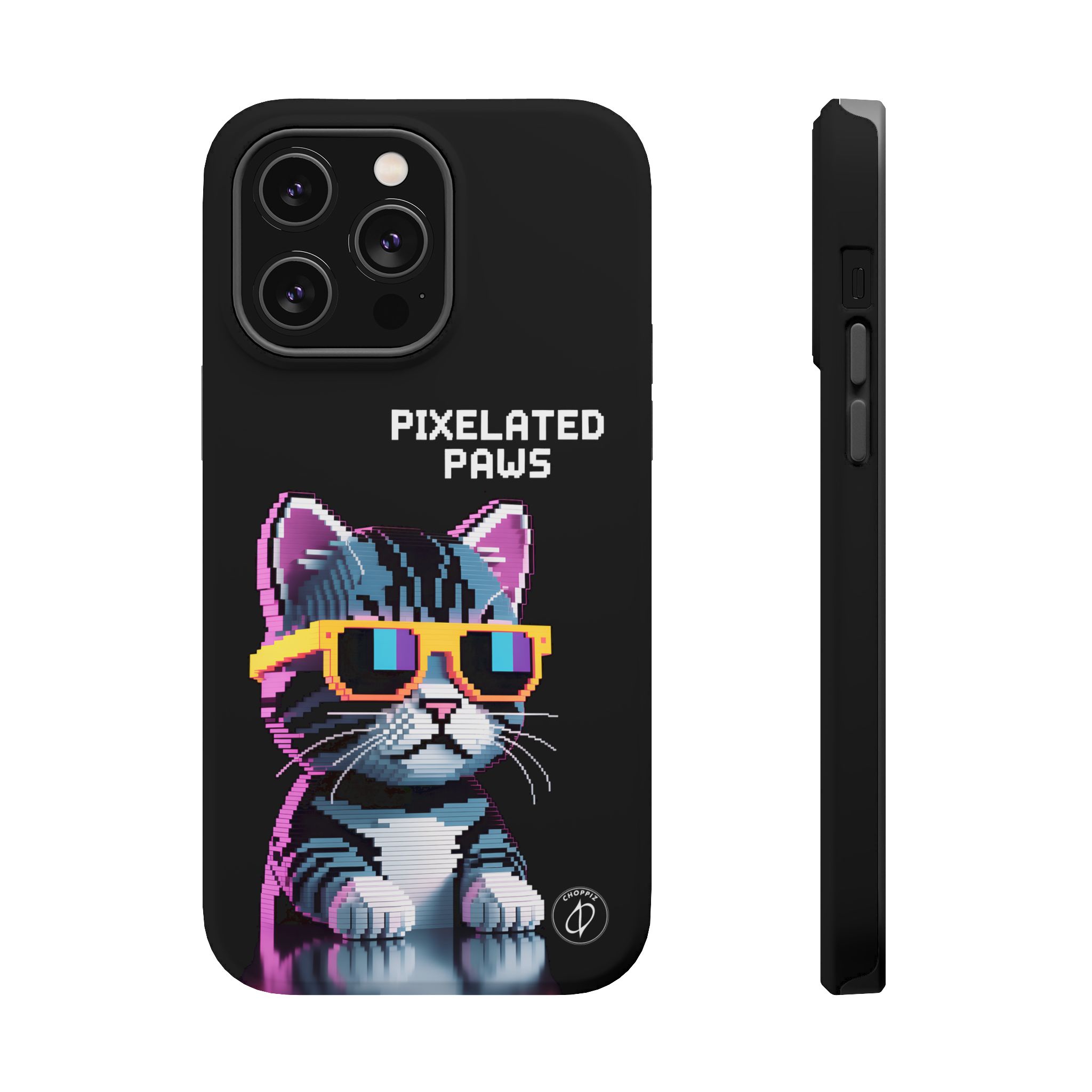 Pixelated Paws Cool Cat Pixel Art MagSafe Case