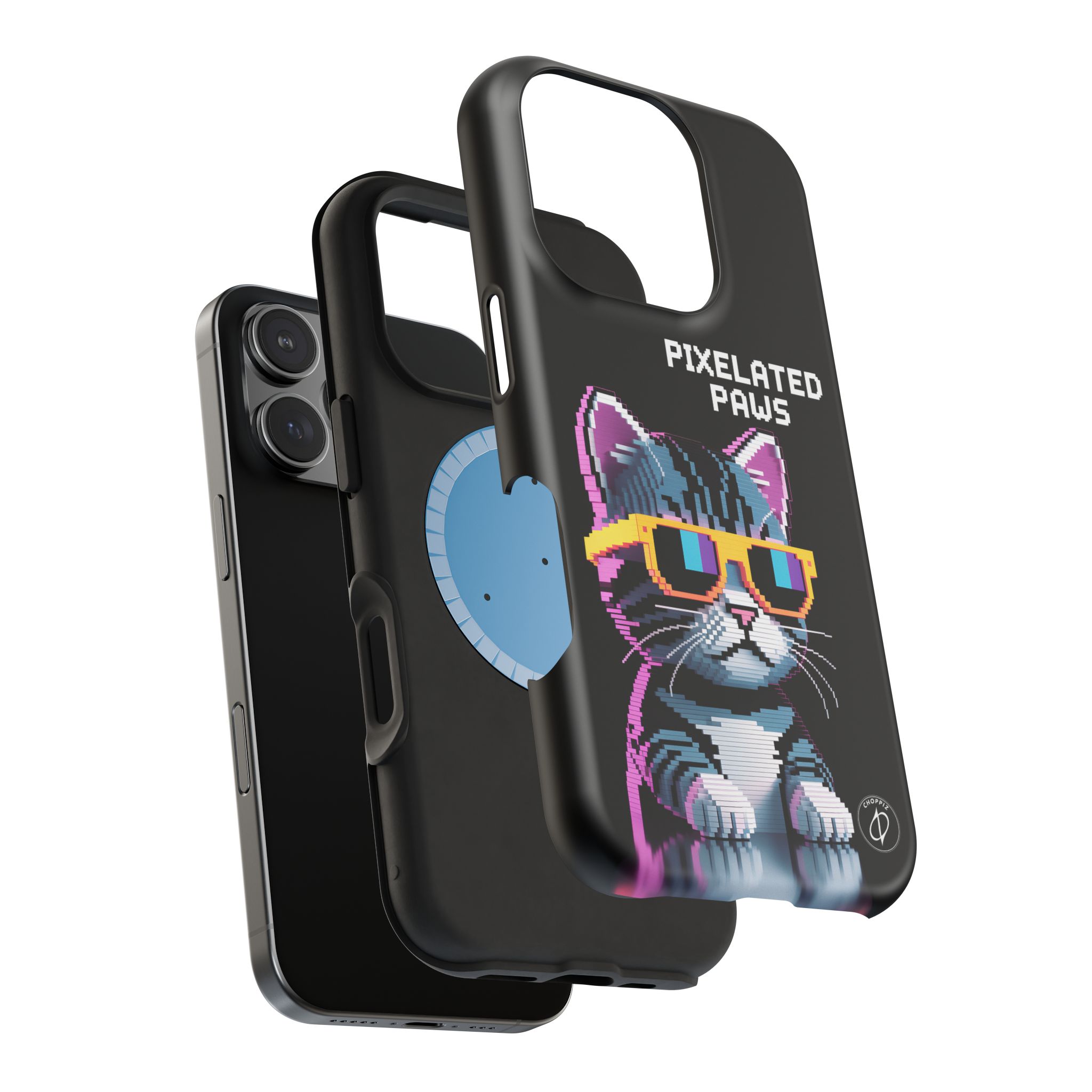 Pixelated Paws Cool Cat Pixel Art MagSafe Case