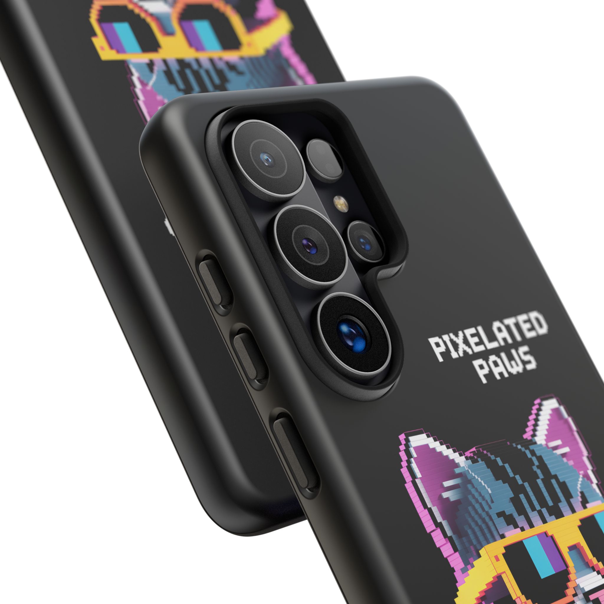 Pixelated Paws Cool Cat Pixel Art Tough Phone Case