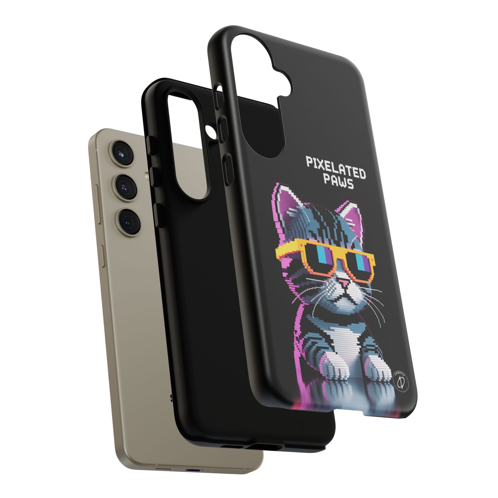 Pixelated Paws Cool Cat Pixel Art Tough Phone Case