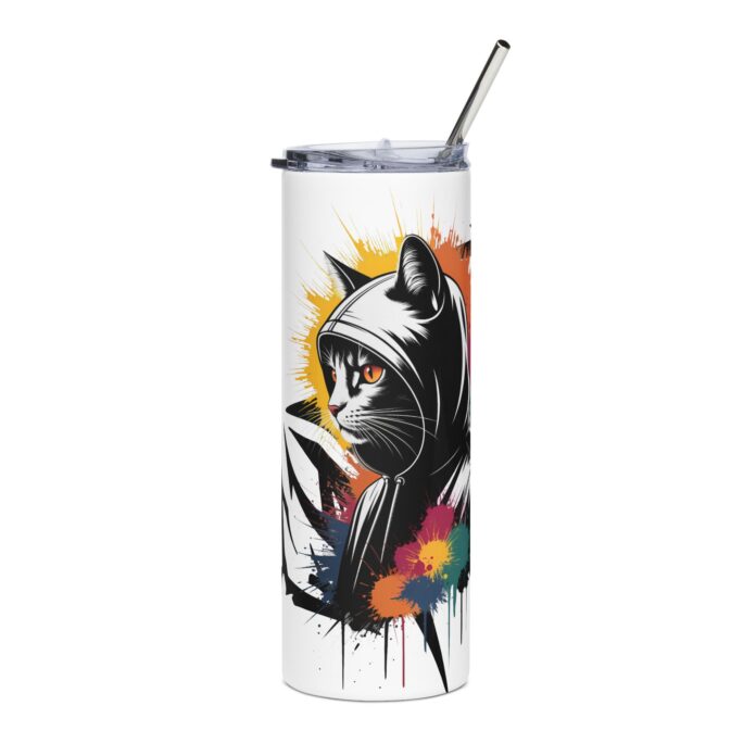 Graffiti-Style Cat Tumbler