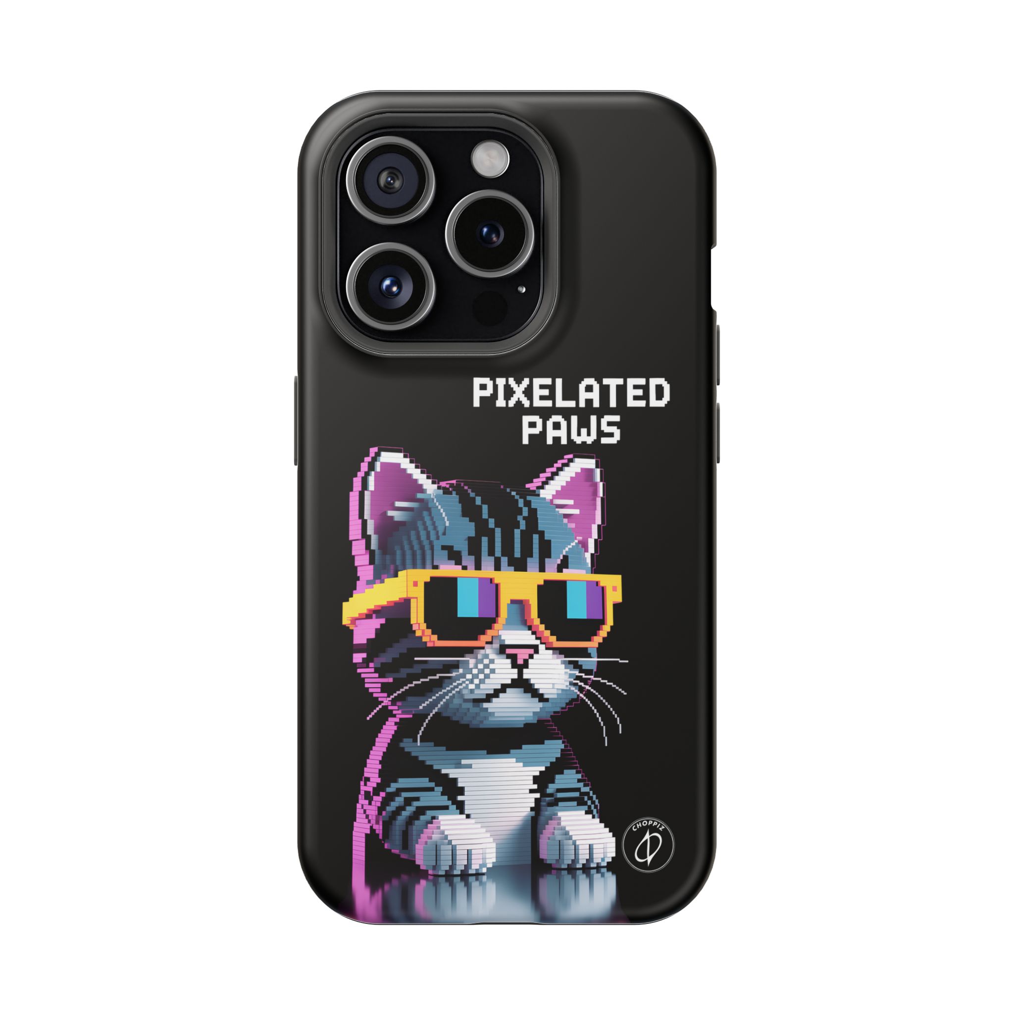 Pixelated Paws Cool Cat Pixel Art MagSafe Case
