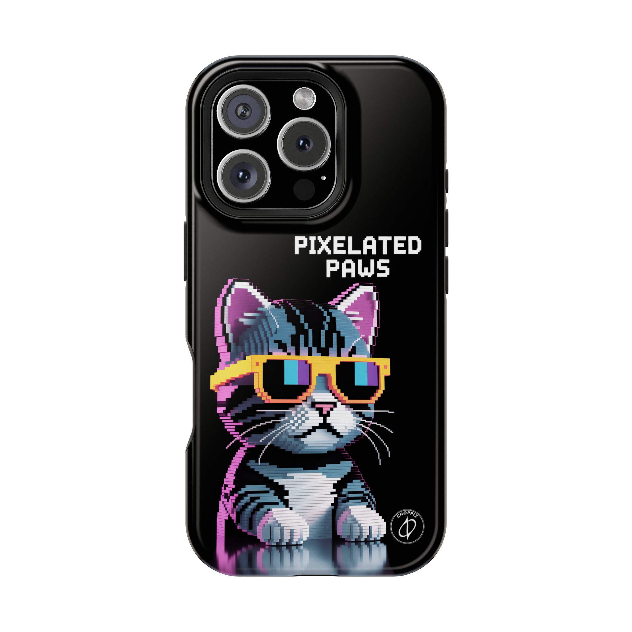 Pixelated Paws Cool Cat Pixel Art MagSafe Case