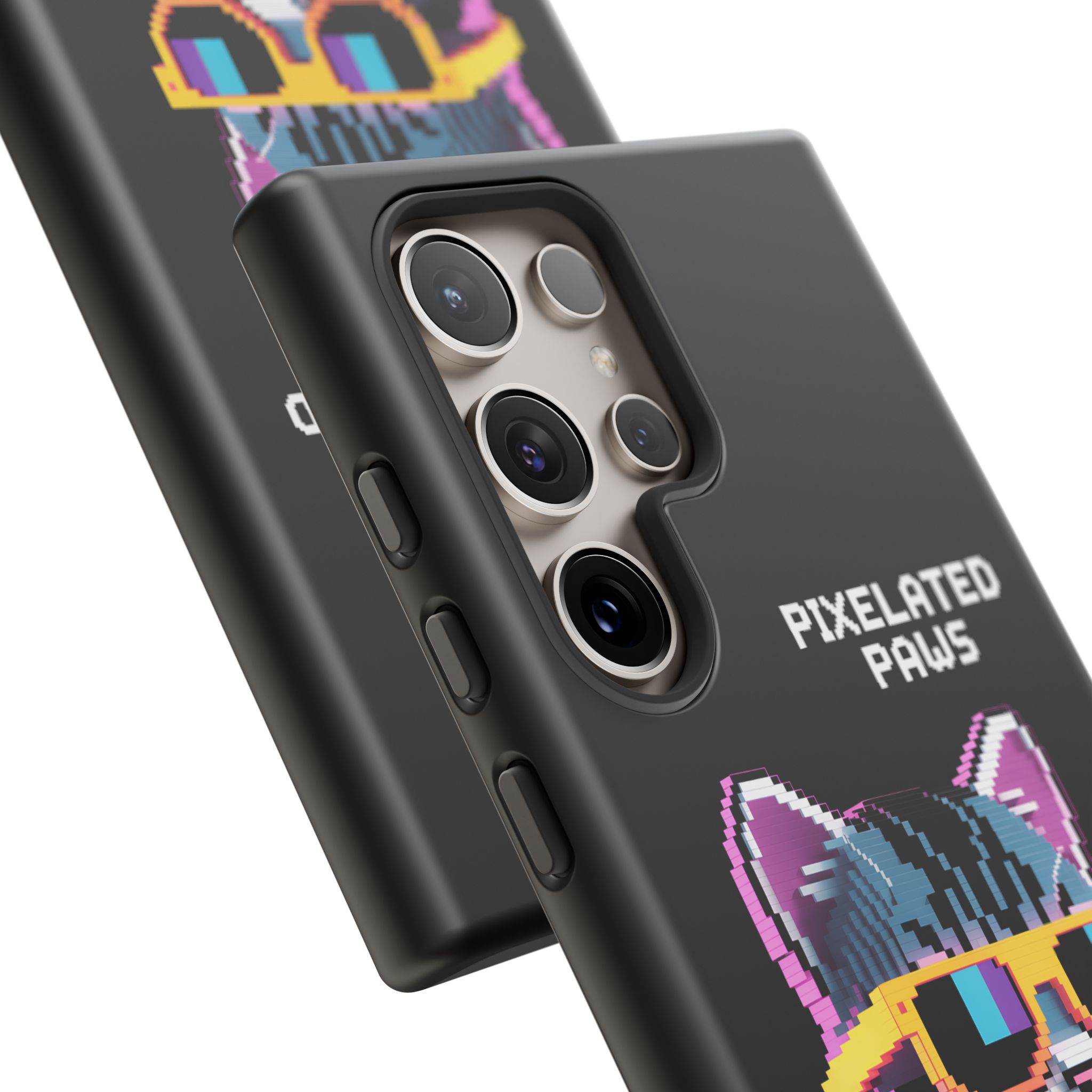 Pixelated Paws Cool Cat Pixel Art Tough Phone Case