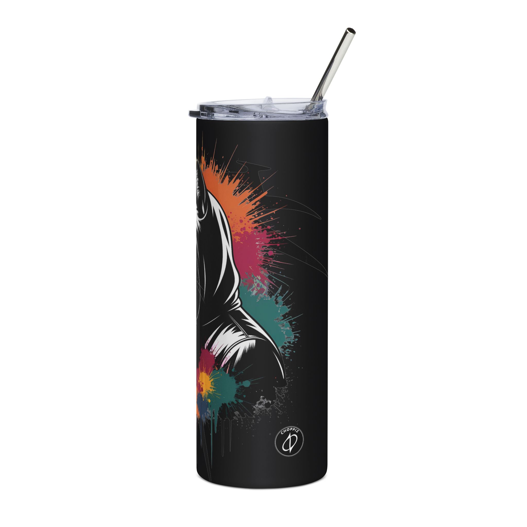 Graffiti-Style Cat Tumbler