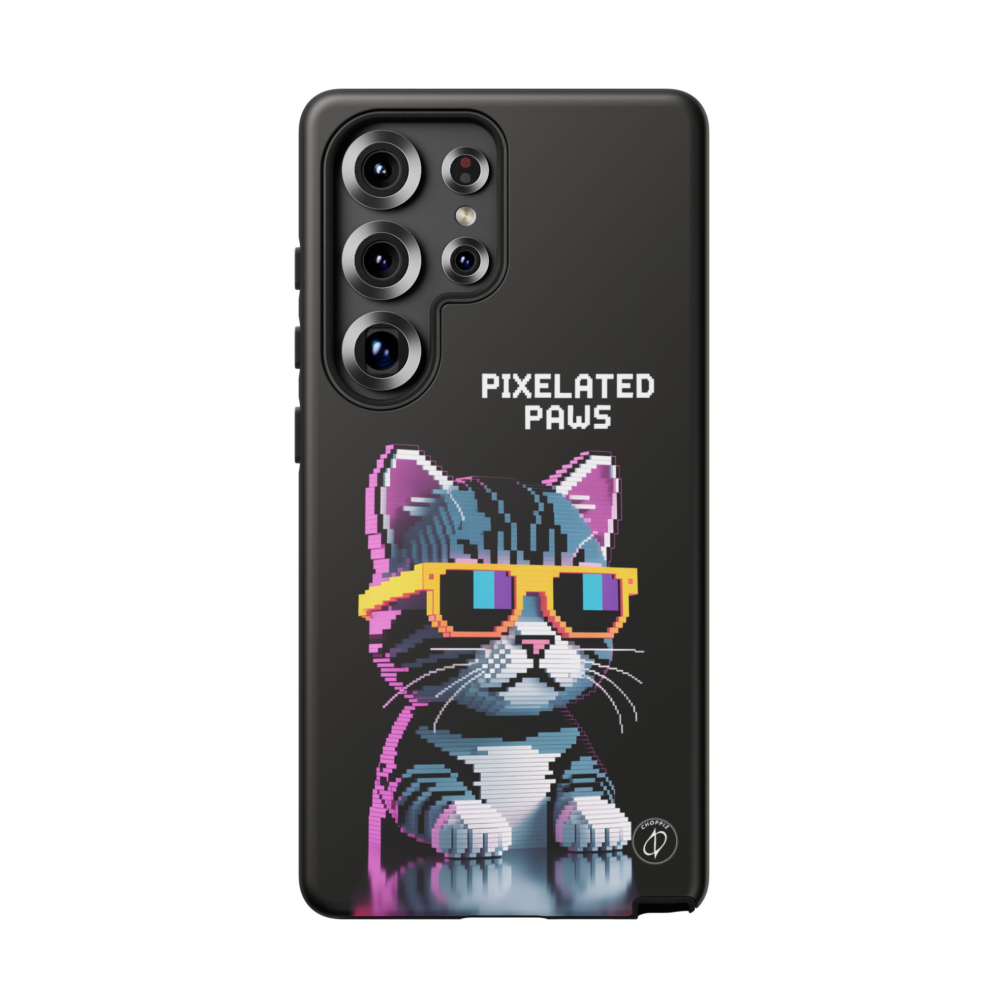 Pixelated Paws Cool Cat Pixel Art Tough Phone Case