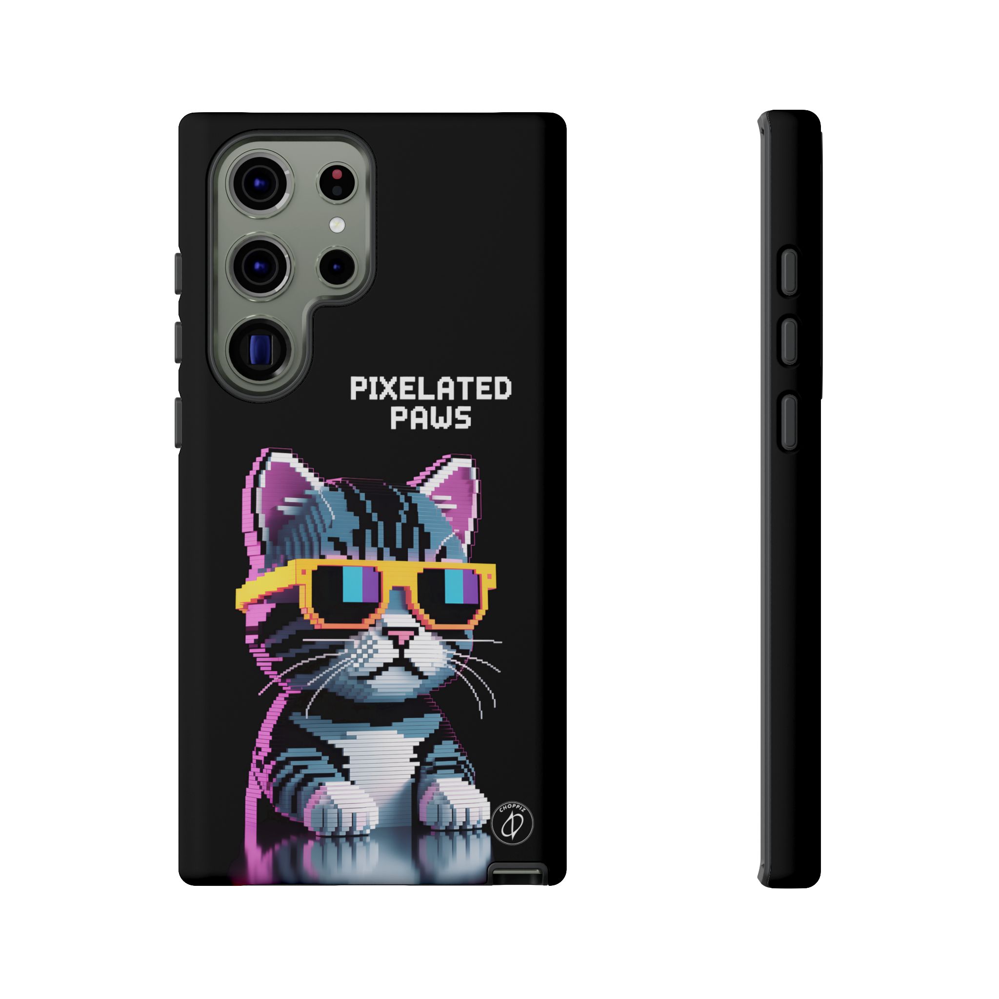 Pixelated Paws Cool Cat Pixel Art Tough Phone Case