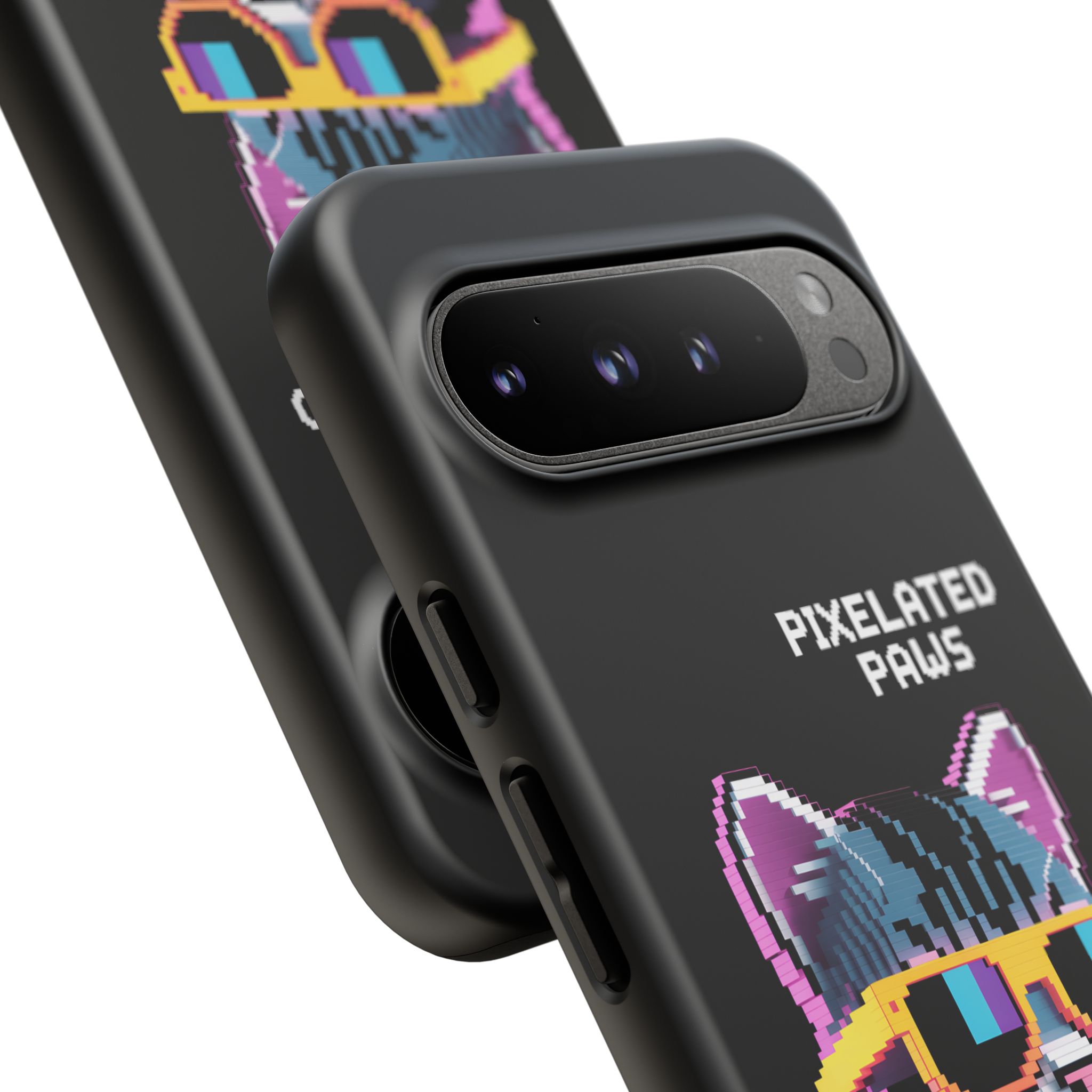 Pixelated Paws Cool Cat Pixel Art Tough Phone Case