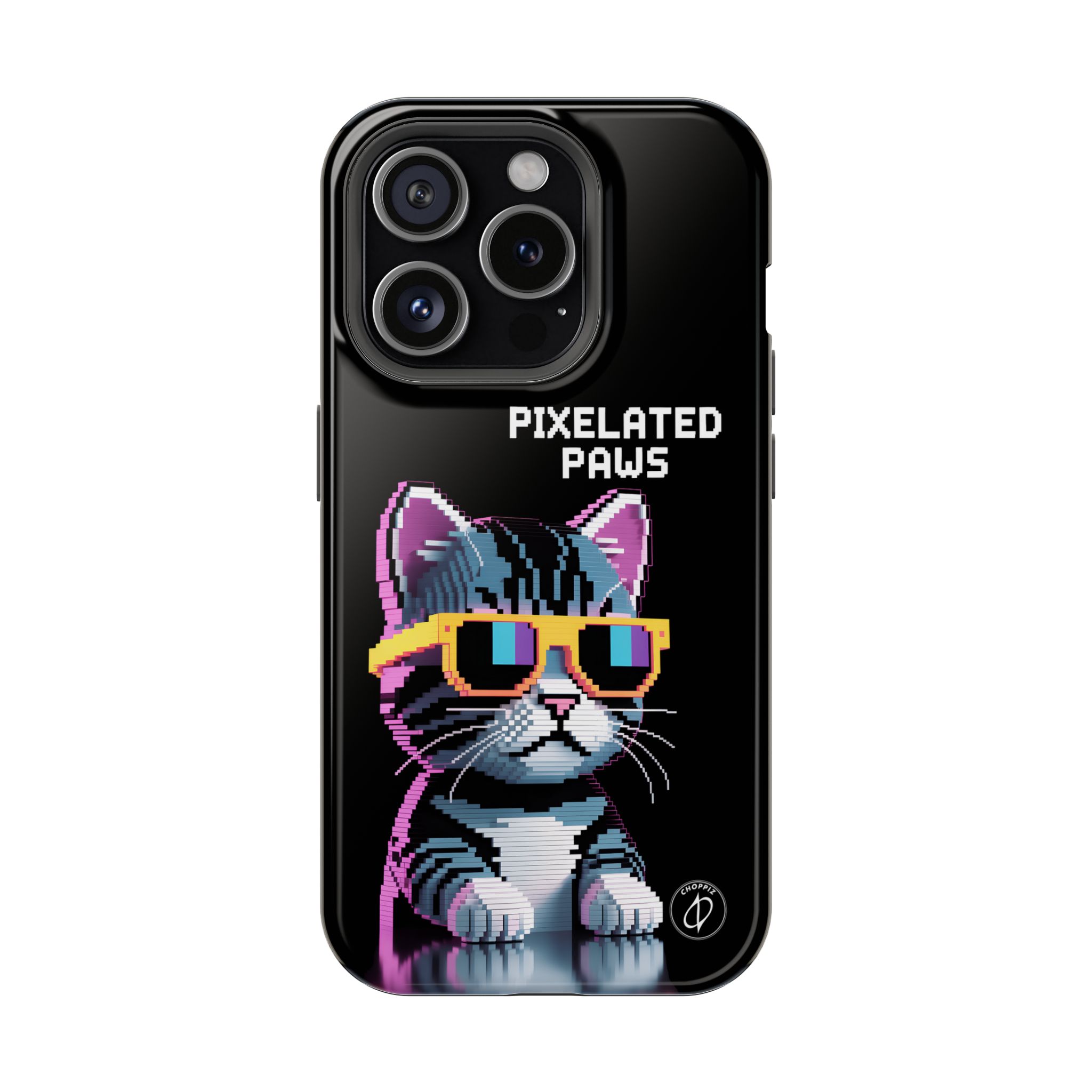Pixelated Paws Cool Cat Pixel Art MagSafe Case
