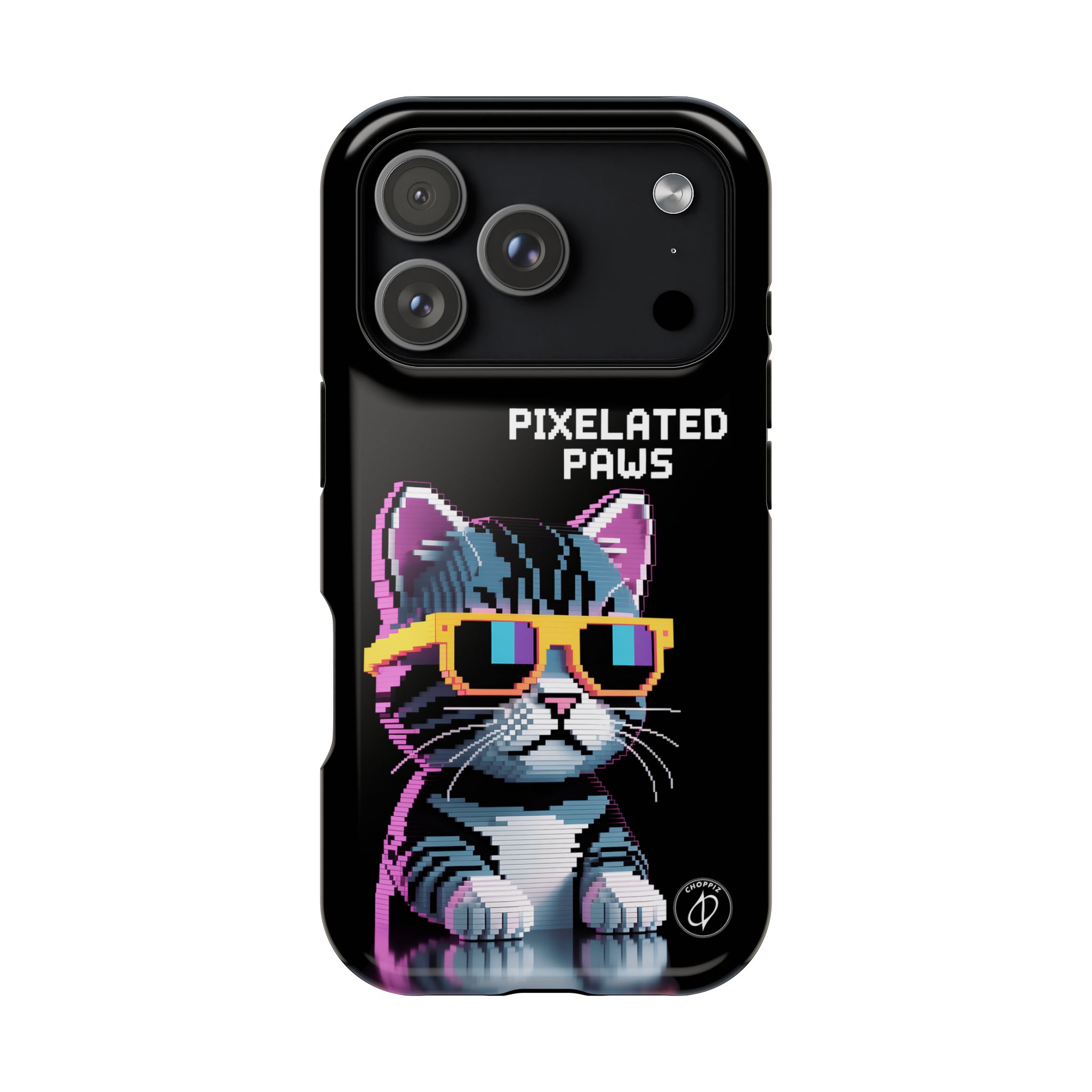 Pixelated Paws Cool Cat Pixel Art MagSafe Case