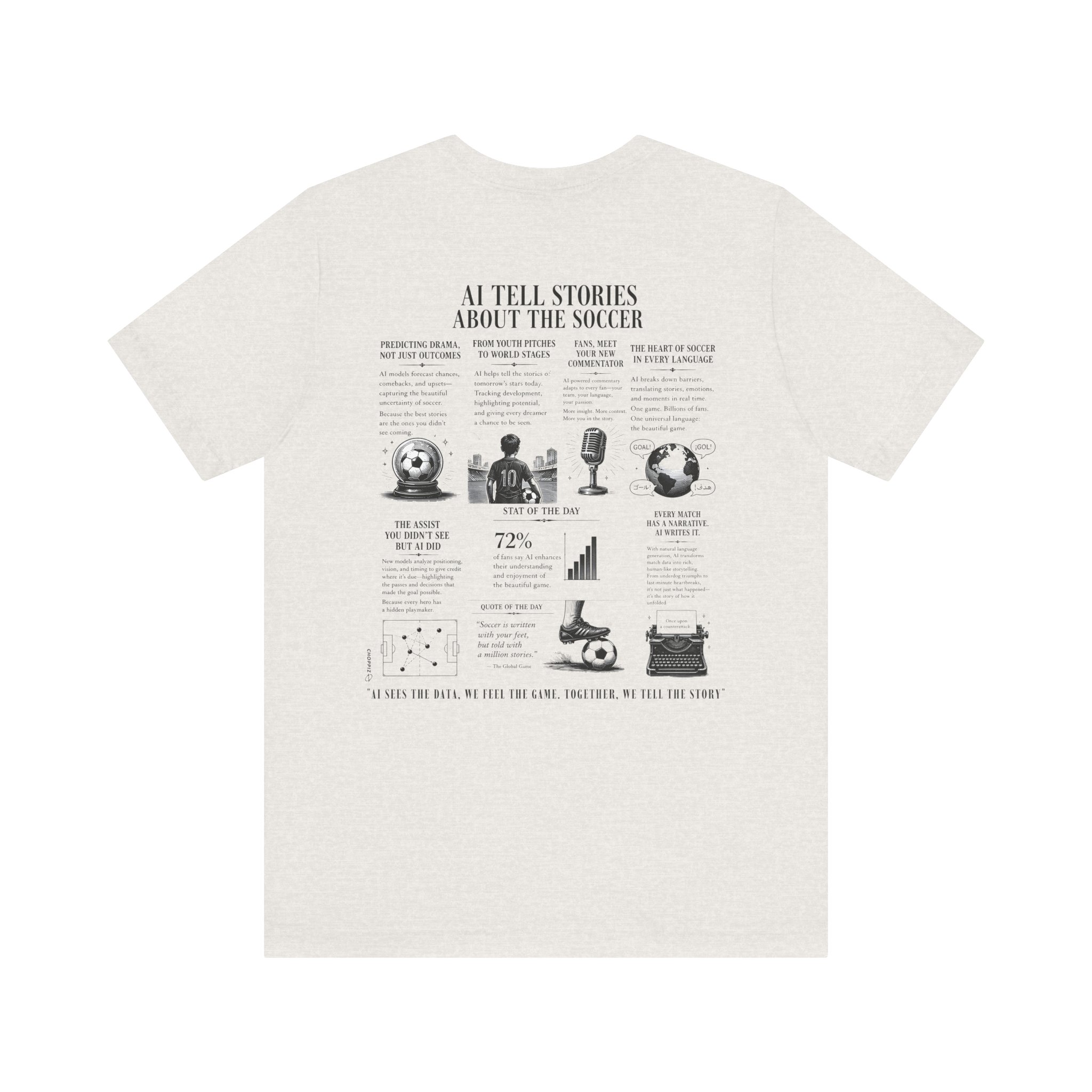 AI Soccer Stories Data & Analytics Graphic T-Shirt