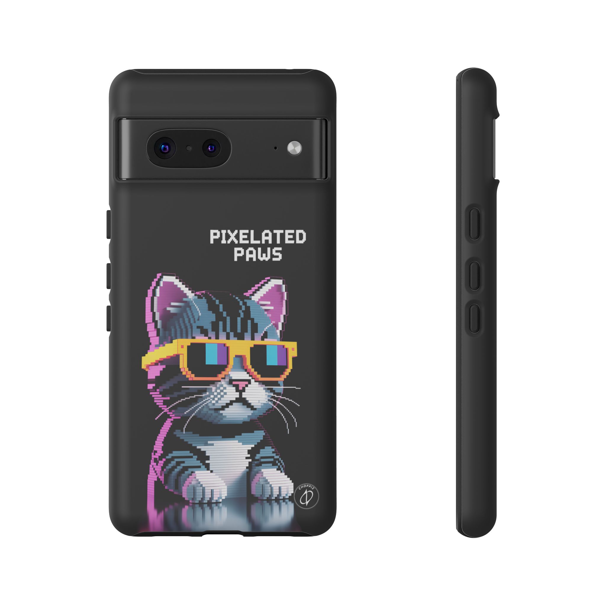 Pixelated Paws Cool Cat Pixel Art Tough Phone Case