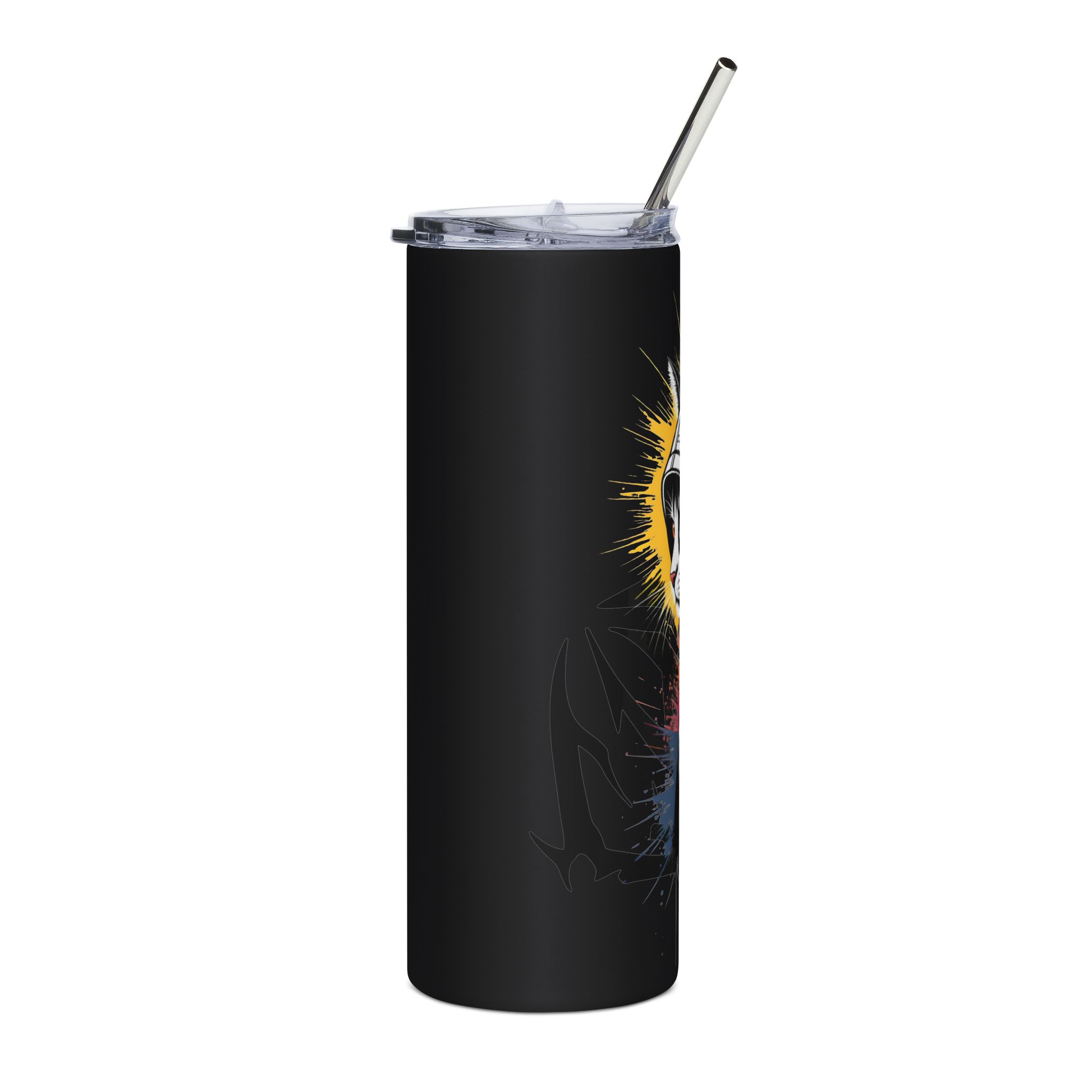 Graffiti-Style Cat Tumbler