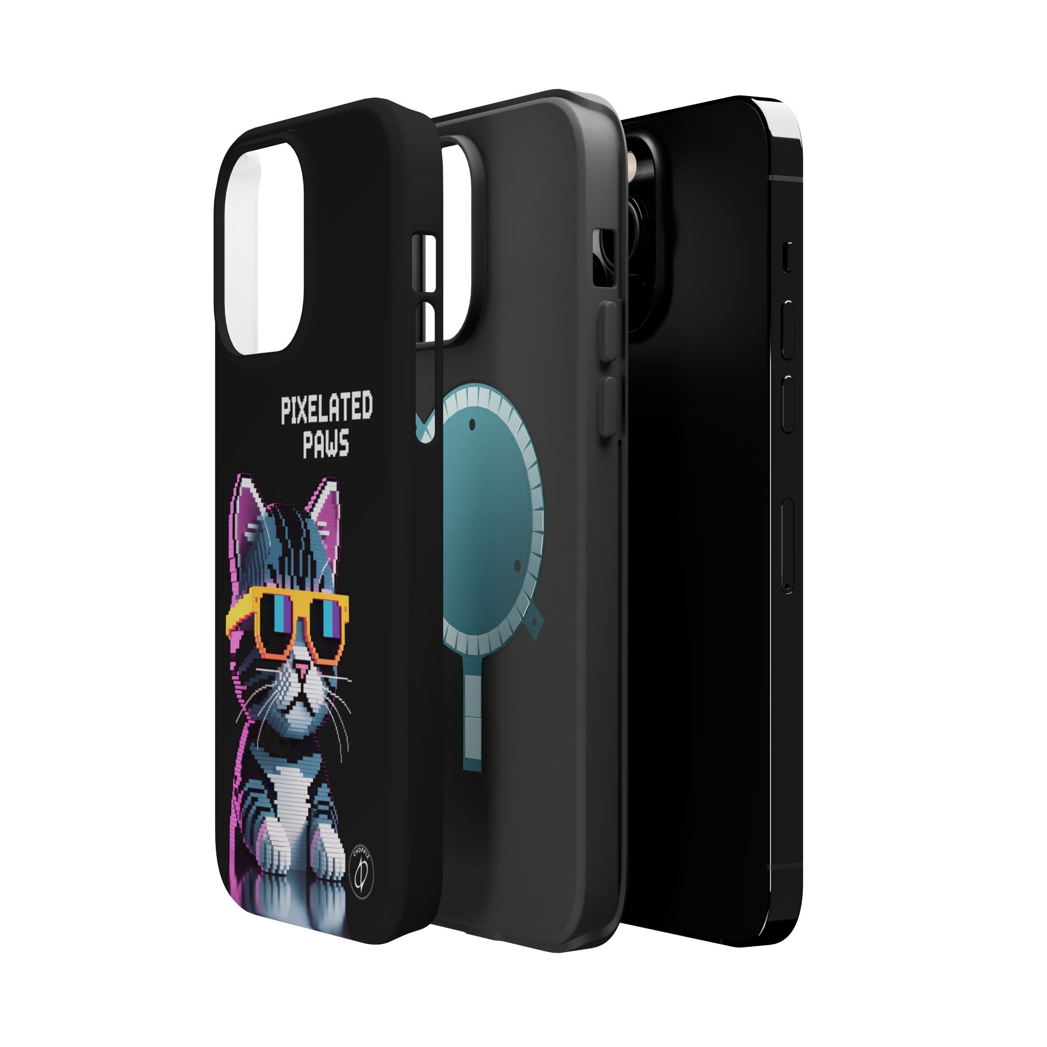 Pixelated Paws Cool Cat Pixel Art MagSafe Case