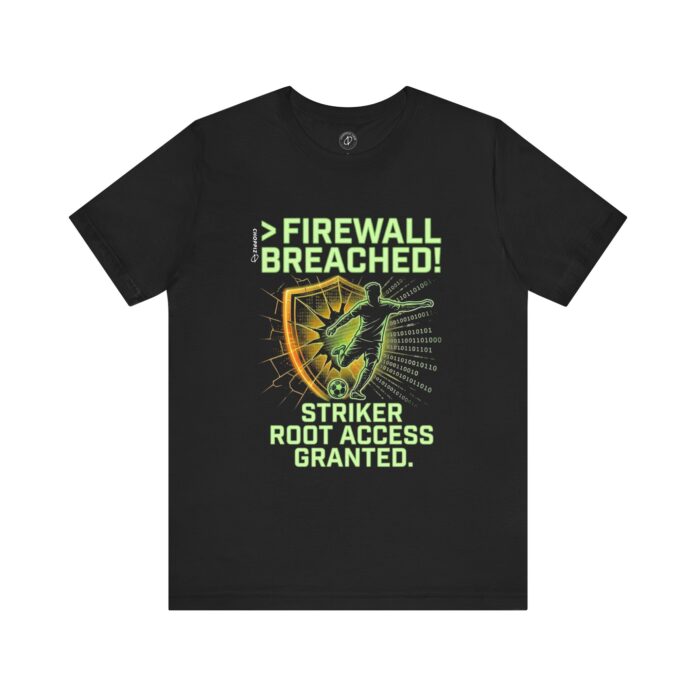 Firewall Breached Cyber Soccer Graphic T-Shirt