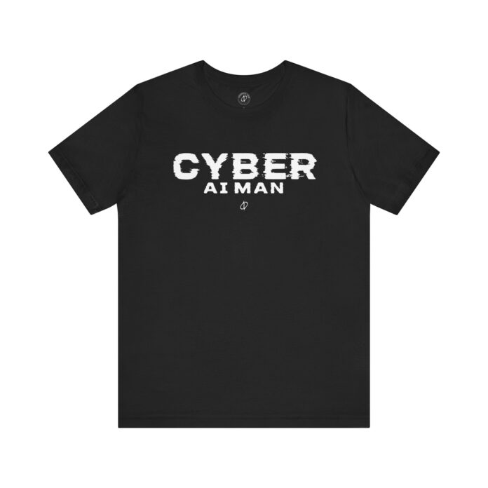 Cyber AI Man Digital Future Typographic T-Shirt