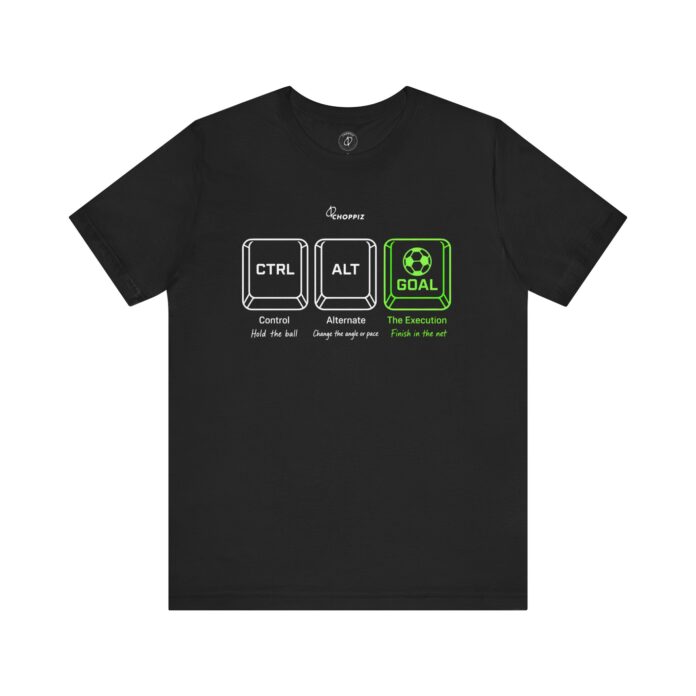 Ctrl Alt Goal Soccer Keyboard Graphic T-Shirt