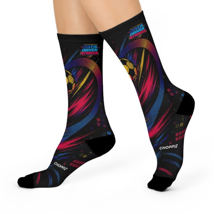 Data Driven Striker Cyber Soccer Crew Socks