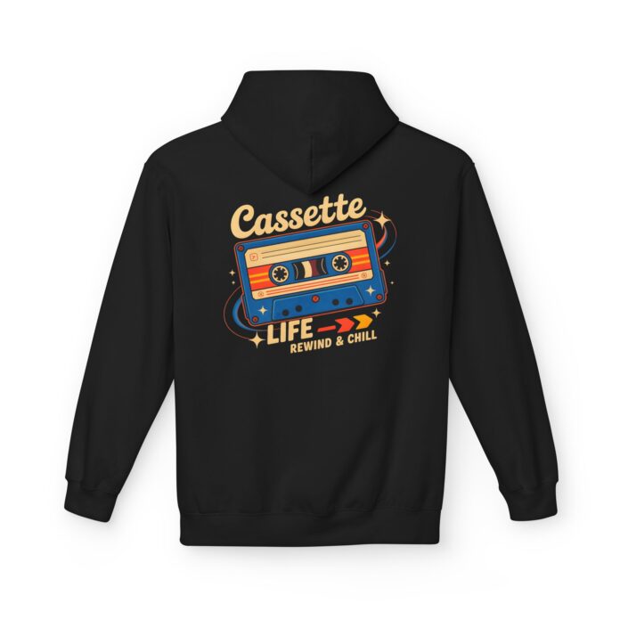 Cassette Life Rewind and Chill Retro Softstyle Hoodie