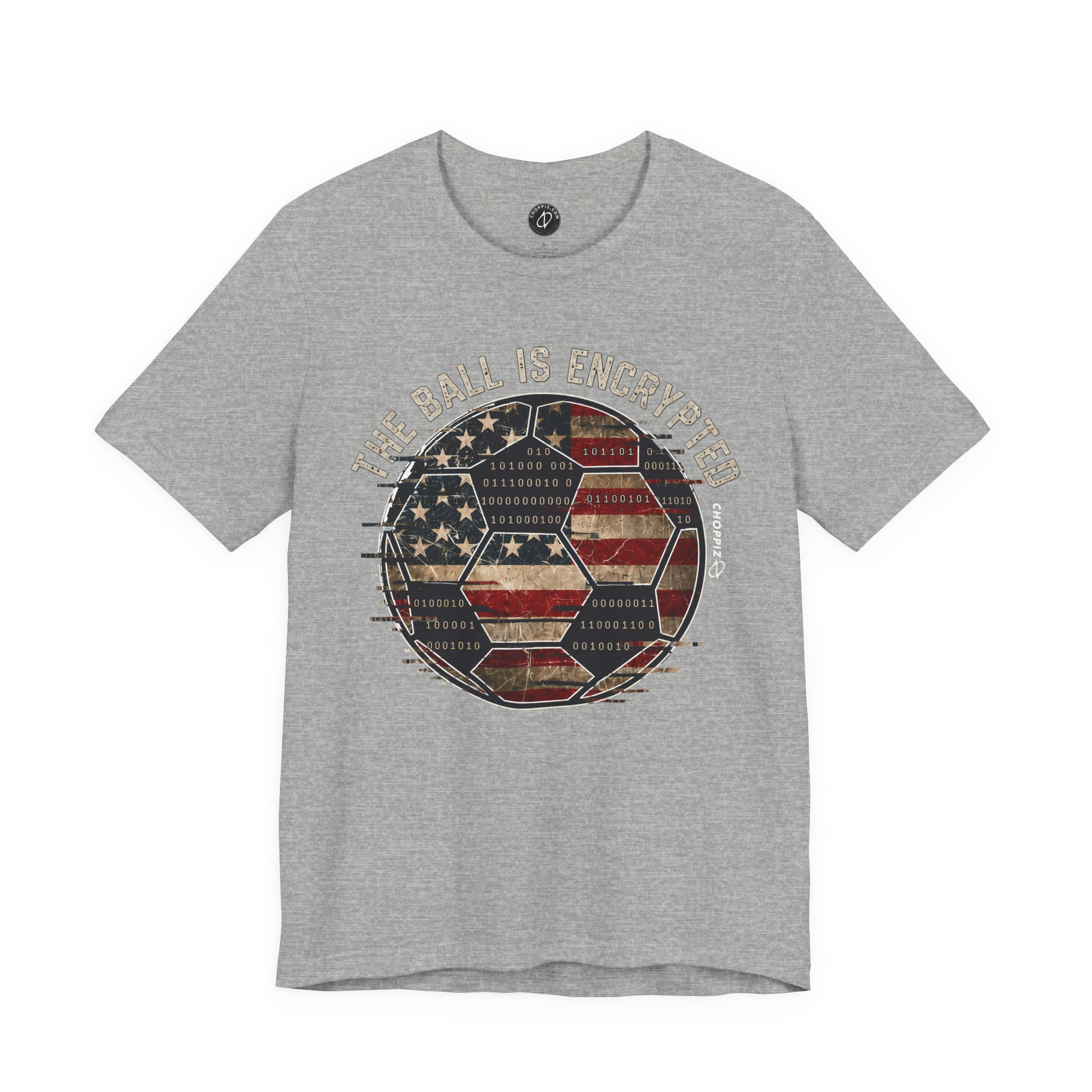 The Ball Is Encrypted USA Soccer Cyber T-Shirt