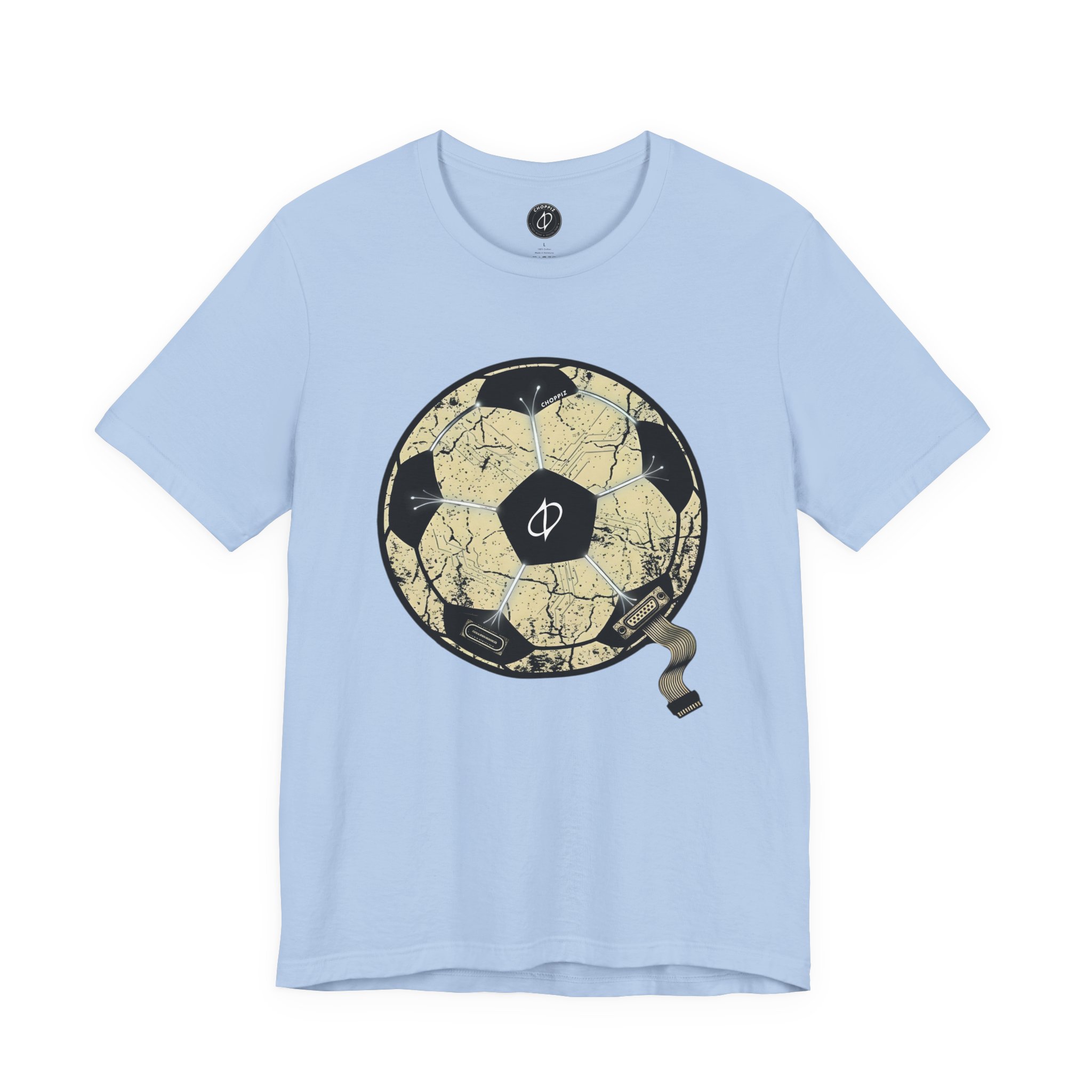 Connected Soccer Ball Cyber Circuit Graphic T-Shirt