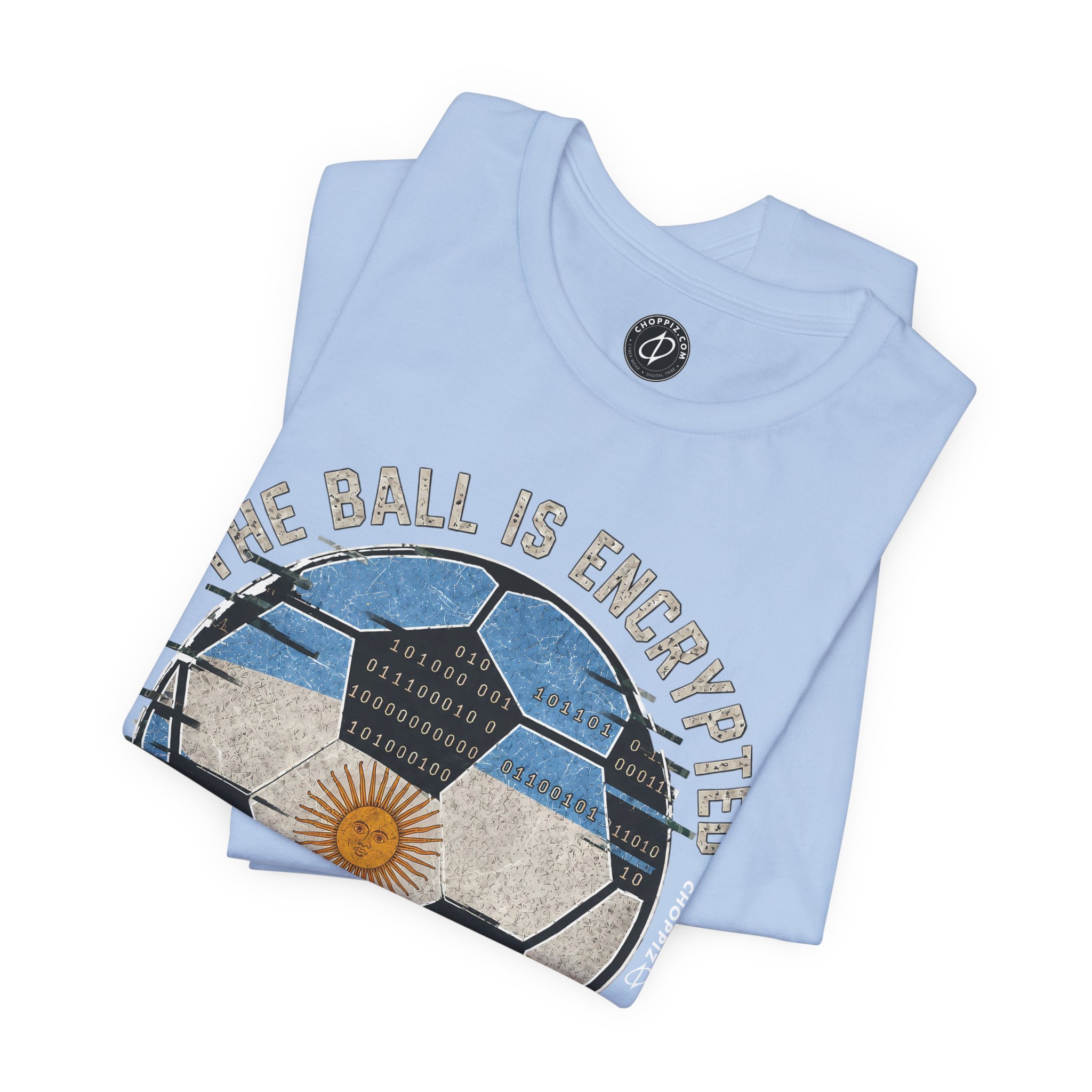 The Ball Is Encrypted Argentina Soccer Cyber T-Shirt