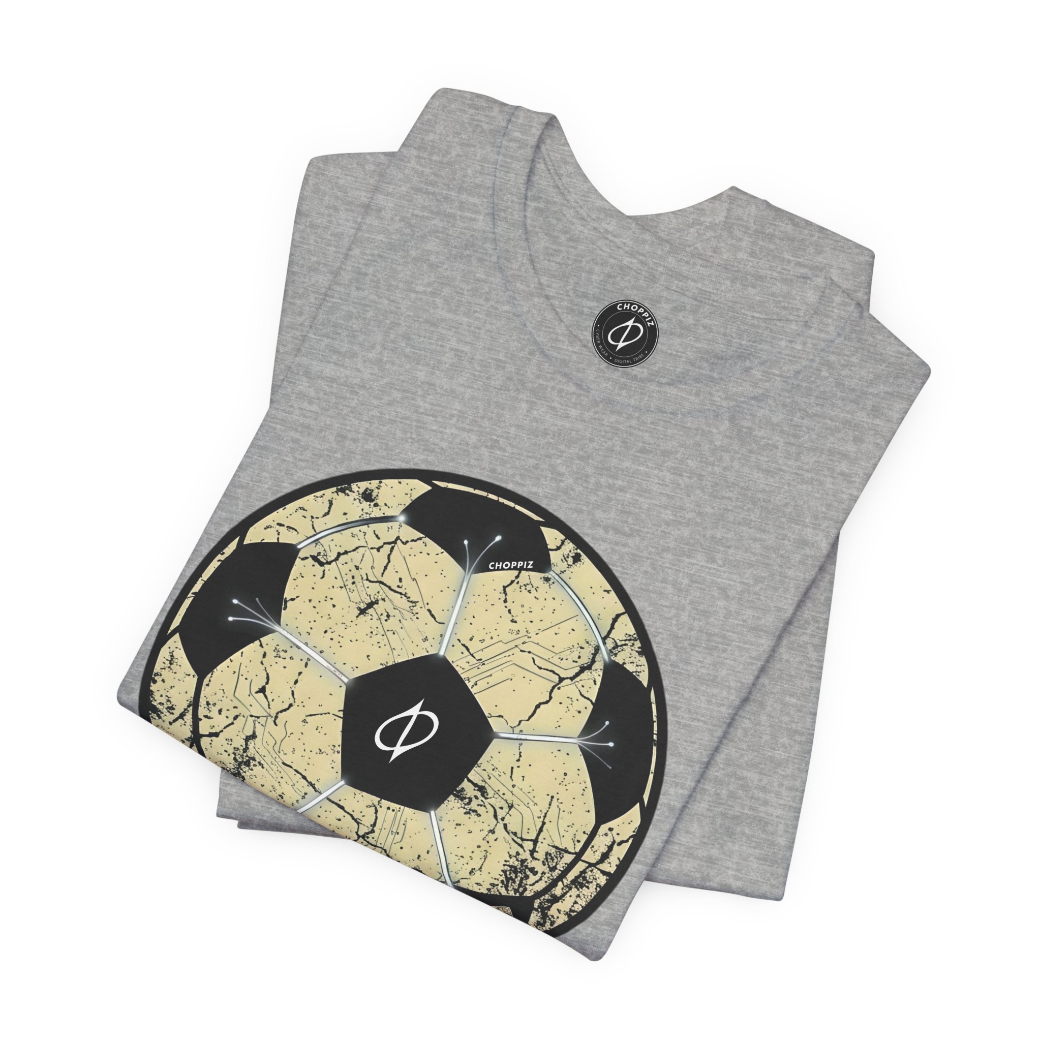 Connected Soccer Ball Cyber Circuit Graphic T-Shirt