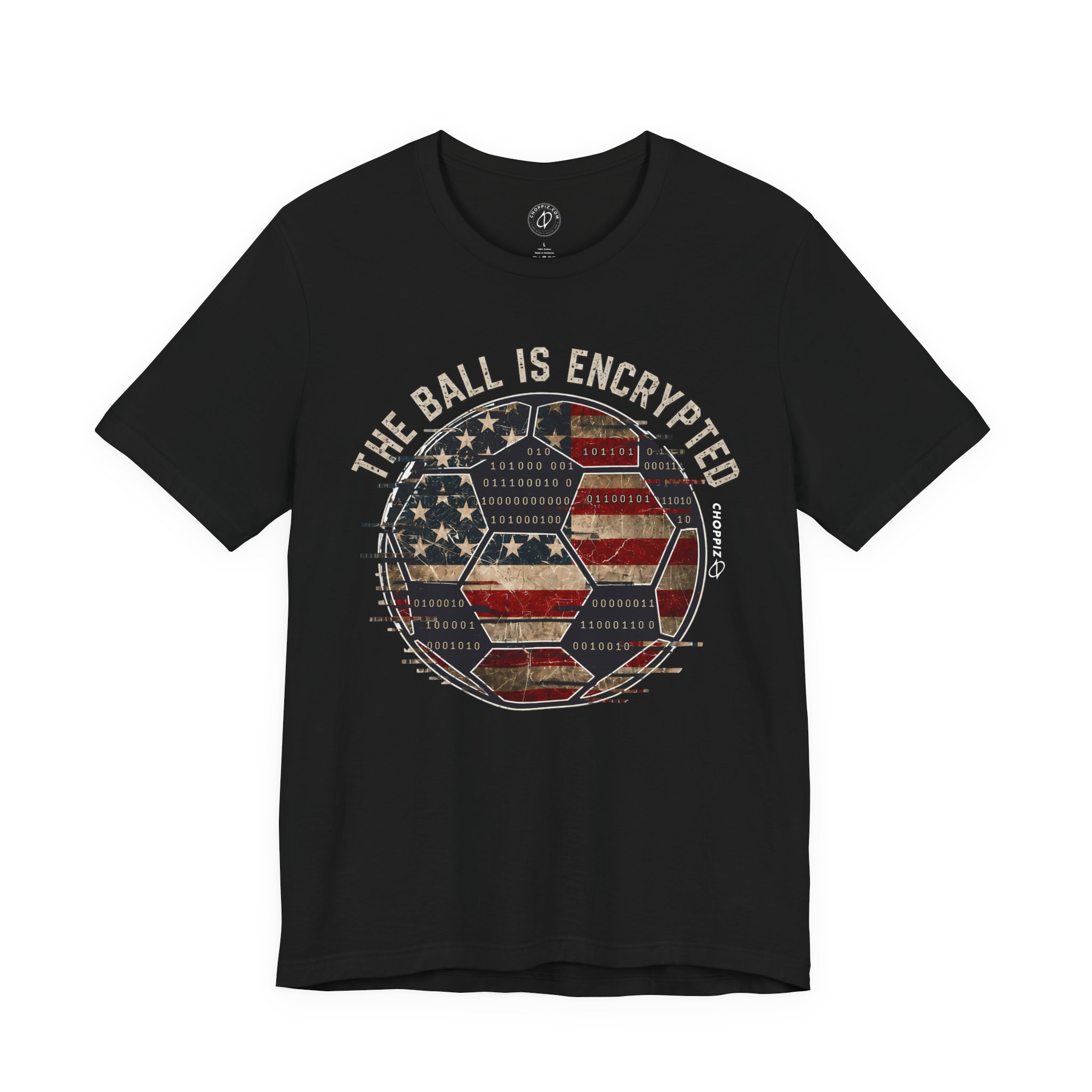 The Ball Is Encrypted USA Soccer Cyber T-Shirt